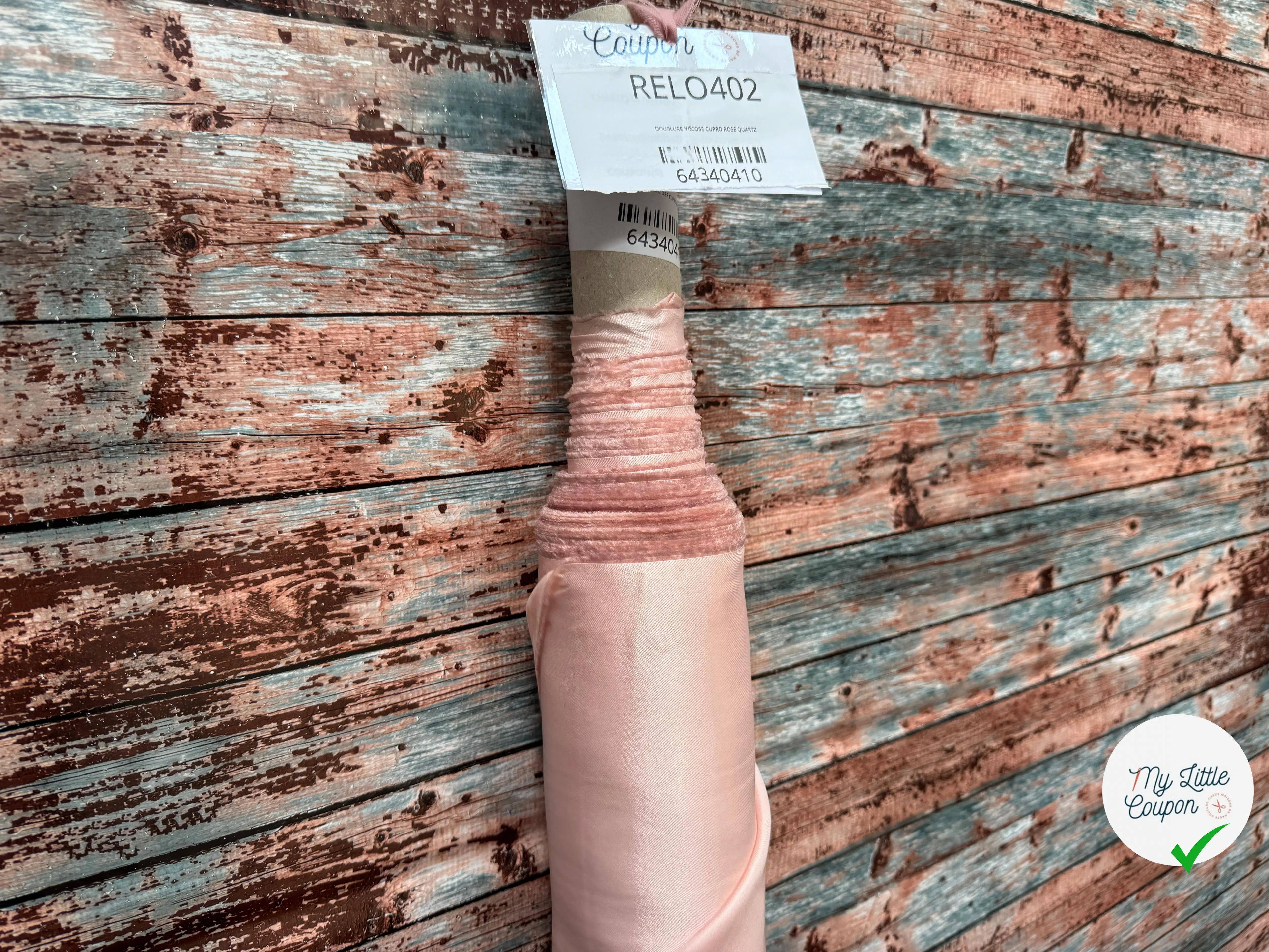 DOUBLURE VISCOSE CUPRO ROSE QUARTZ - My Little Coupon