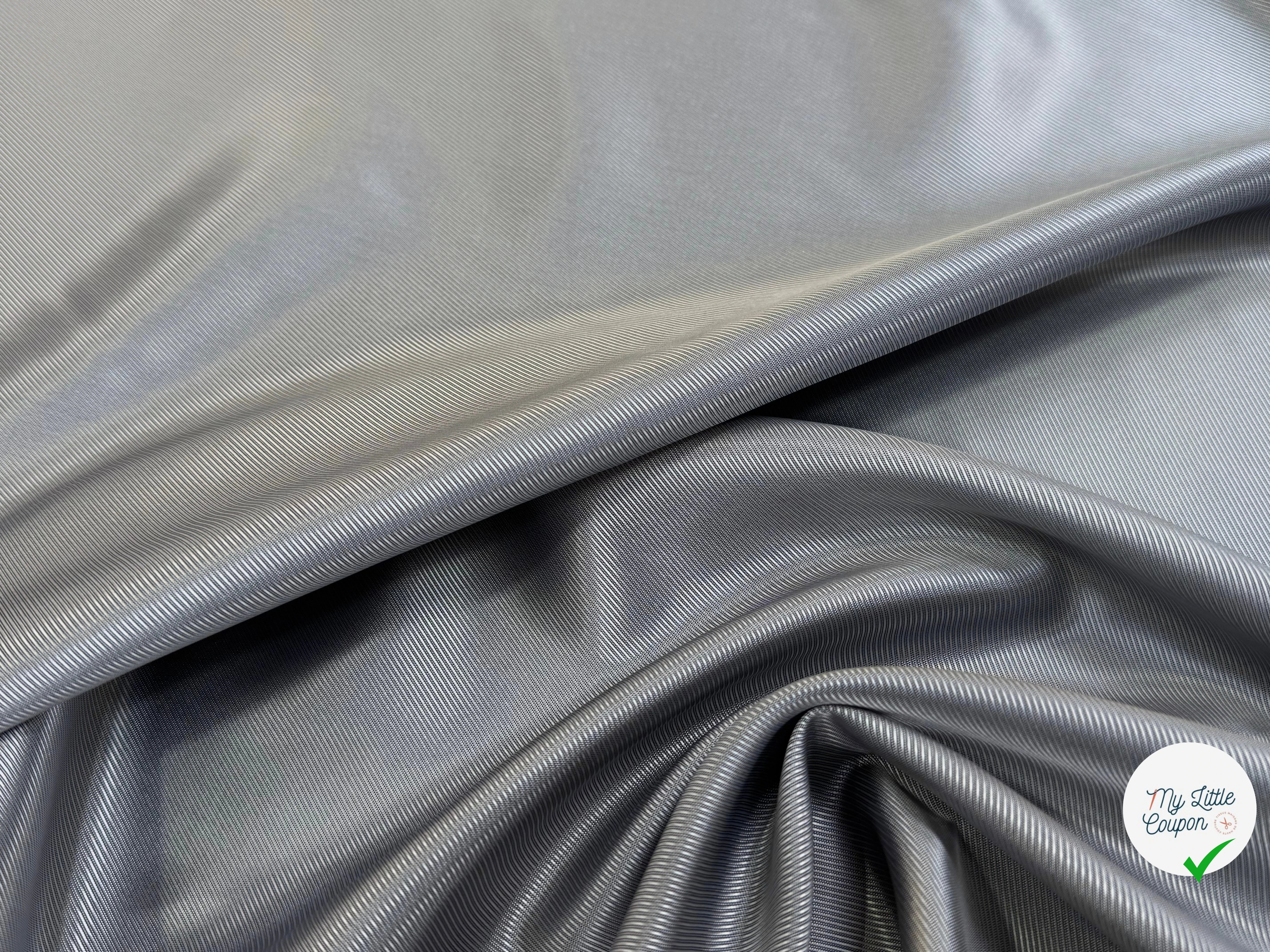 DOUBLURE VISCOSE DRILL GRIS ARGENTÉ - My Little Coupon