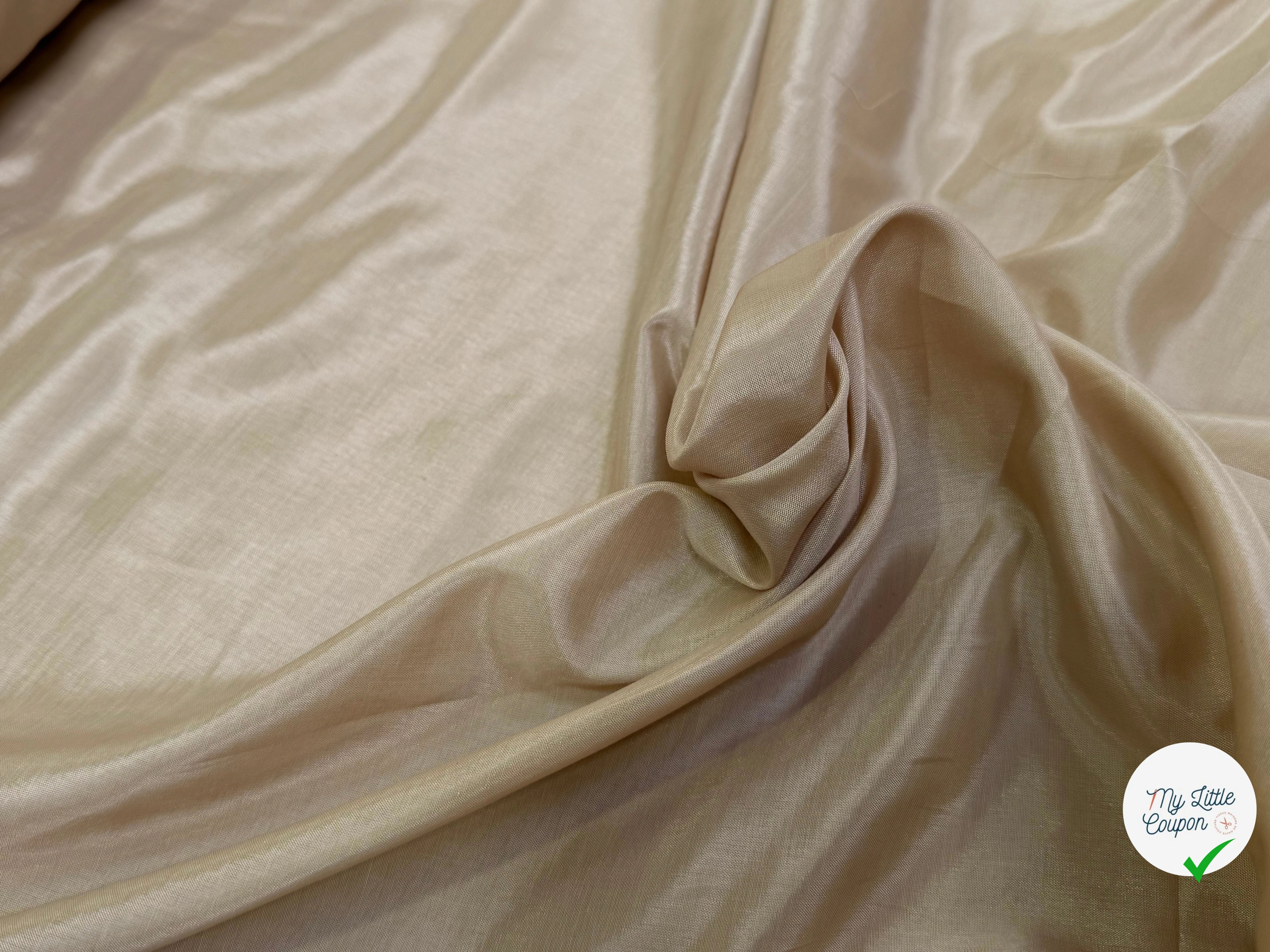 DOUBLURE VISCOSE FINE CREME CARAMEL - My Little Coupon