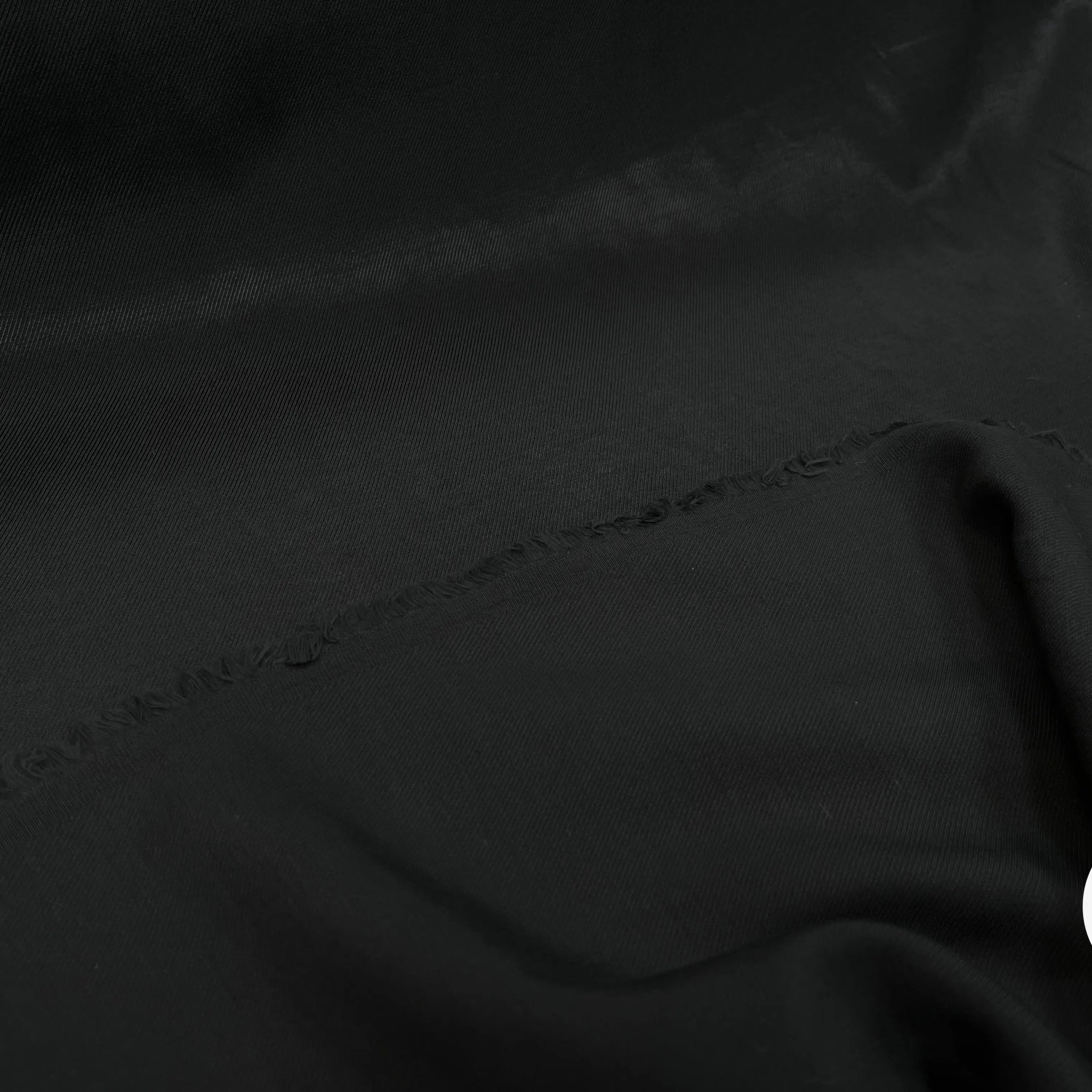 DOUBLURE VISCOSE SERGÉE UNI NOIR FINE RAYURE LISSE - My Little Coupon