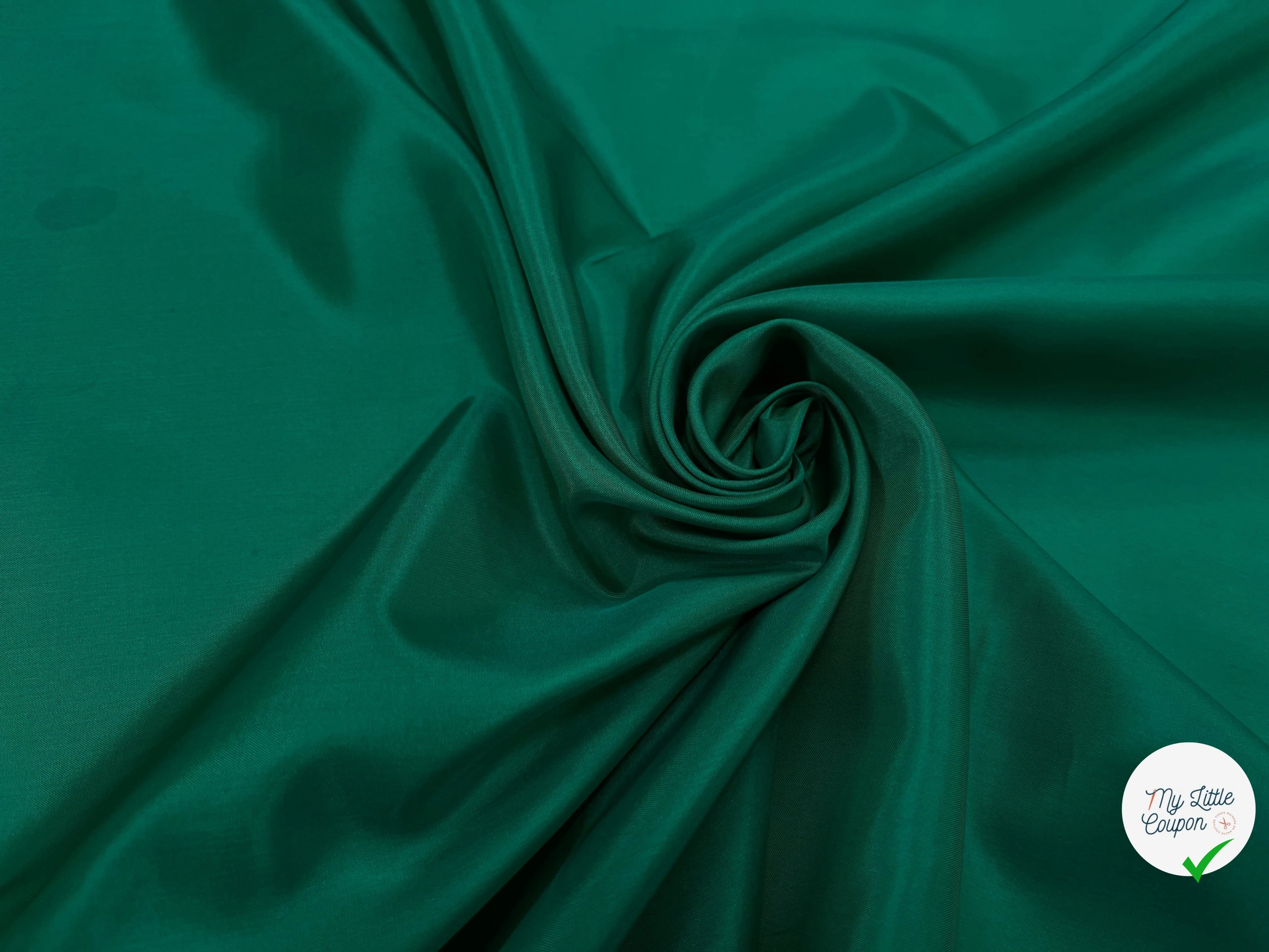 DOUBLURE VISCOSE TAFFETAS UNI VERT - My Little Coupon