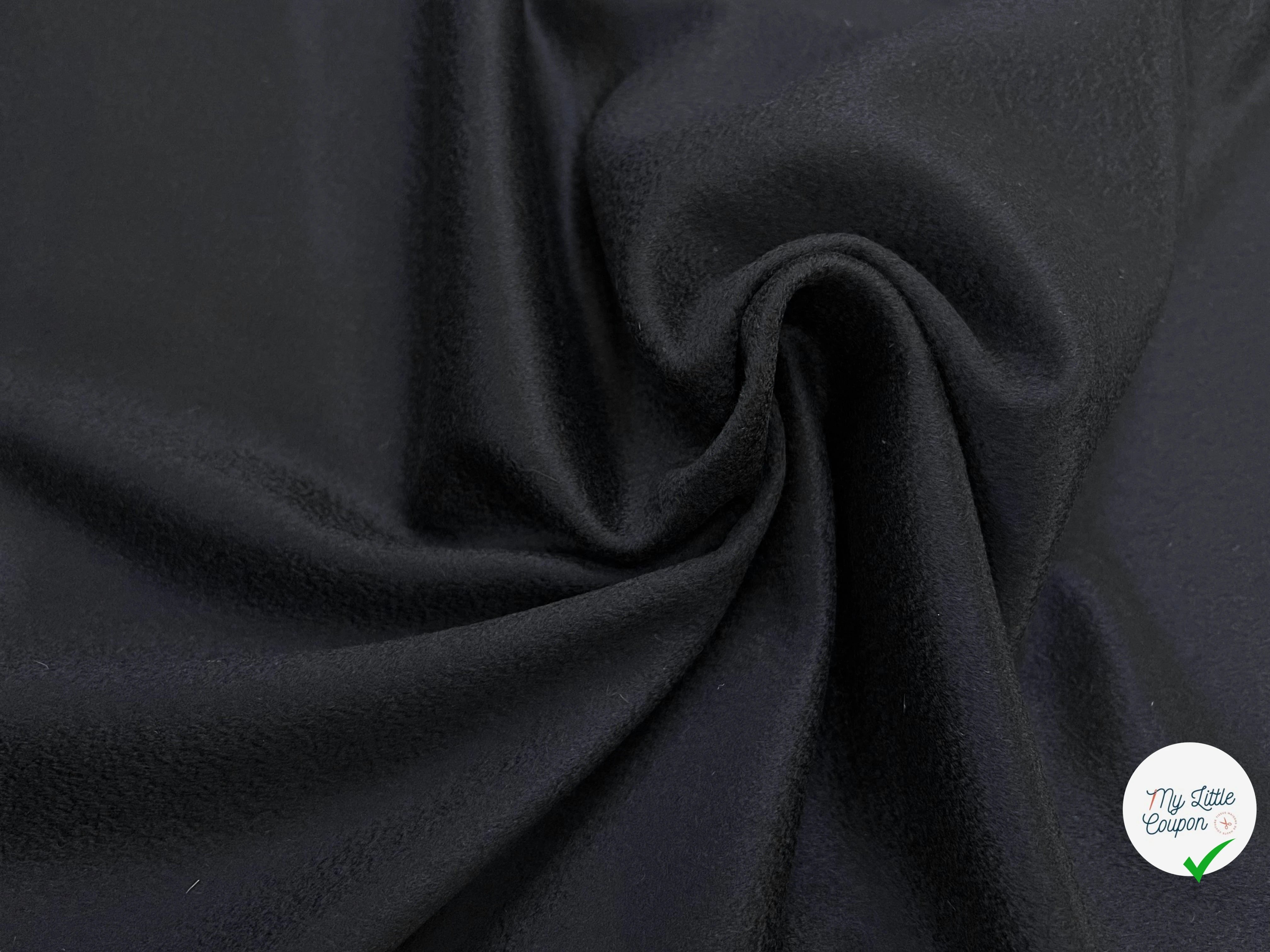 DRAP 100% LAINE CACHEMIRE BLACK ITALY - My Little Coupon