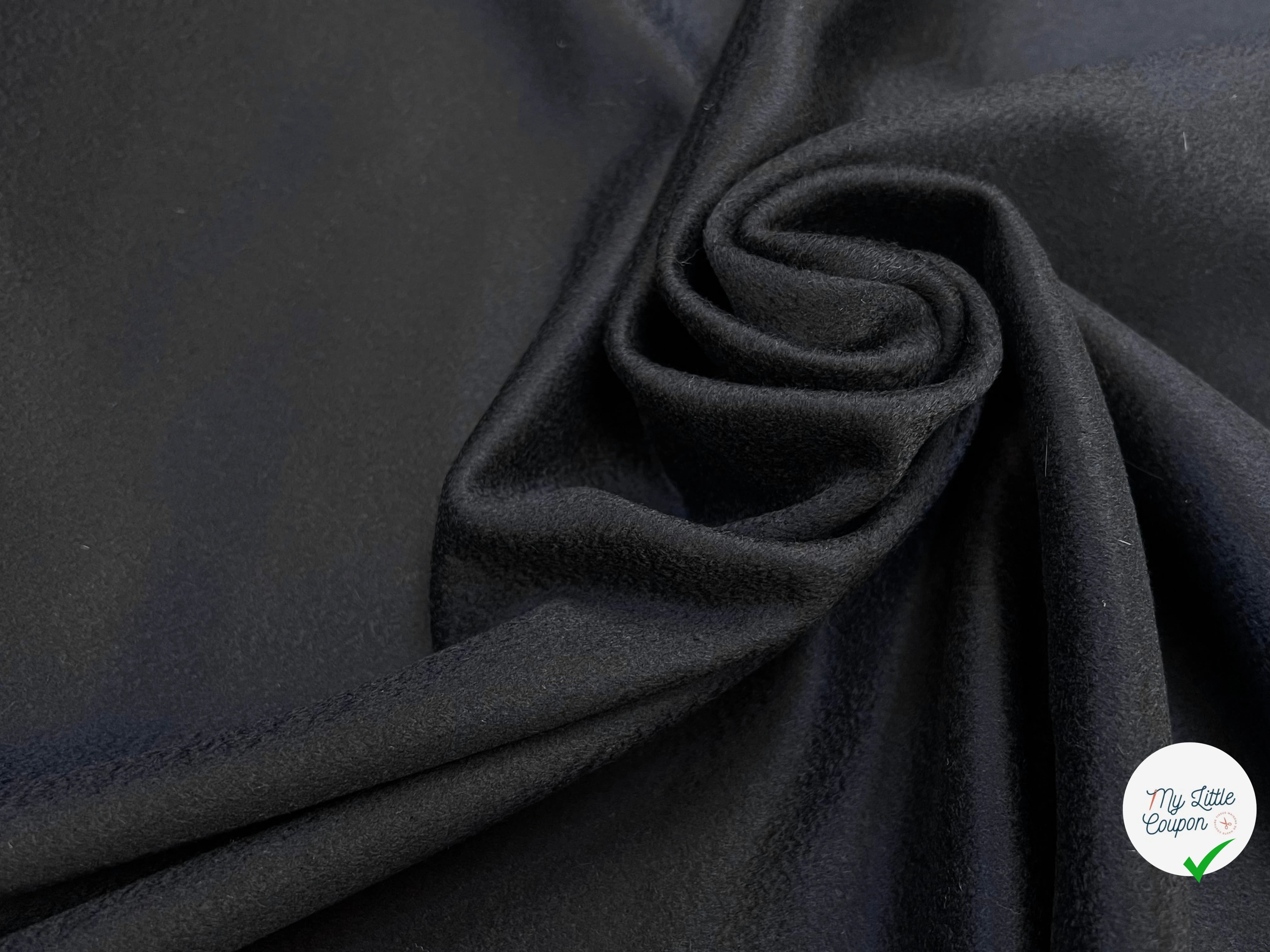 DRAP 100% LAINE CACHEMIRE BLACK ITALY - My Little Coupon