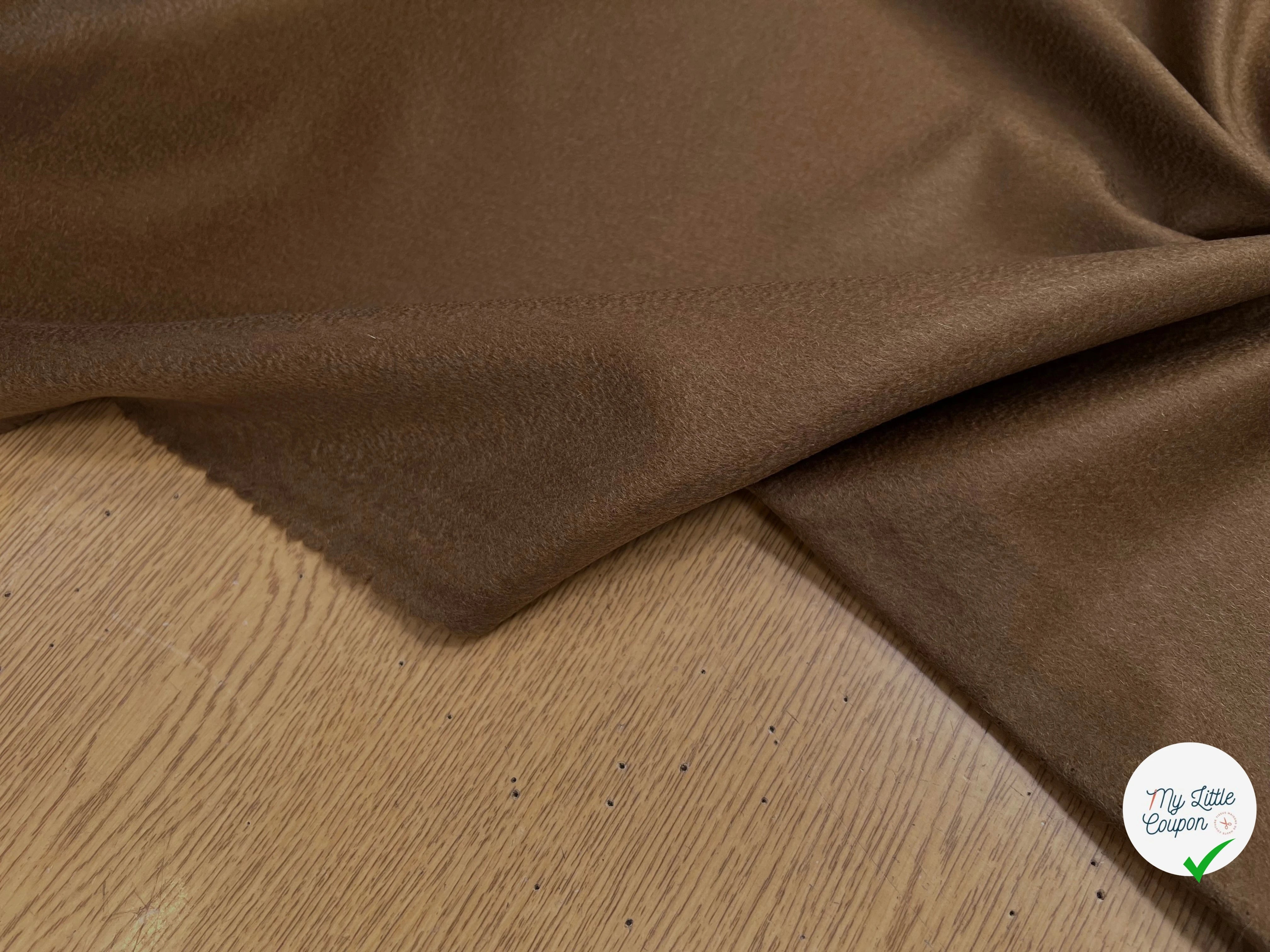 DRAP 100% LAINE CACHEMIRE CAMEL ITALY - My Little Coupon