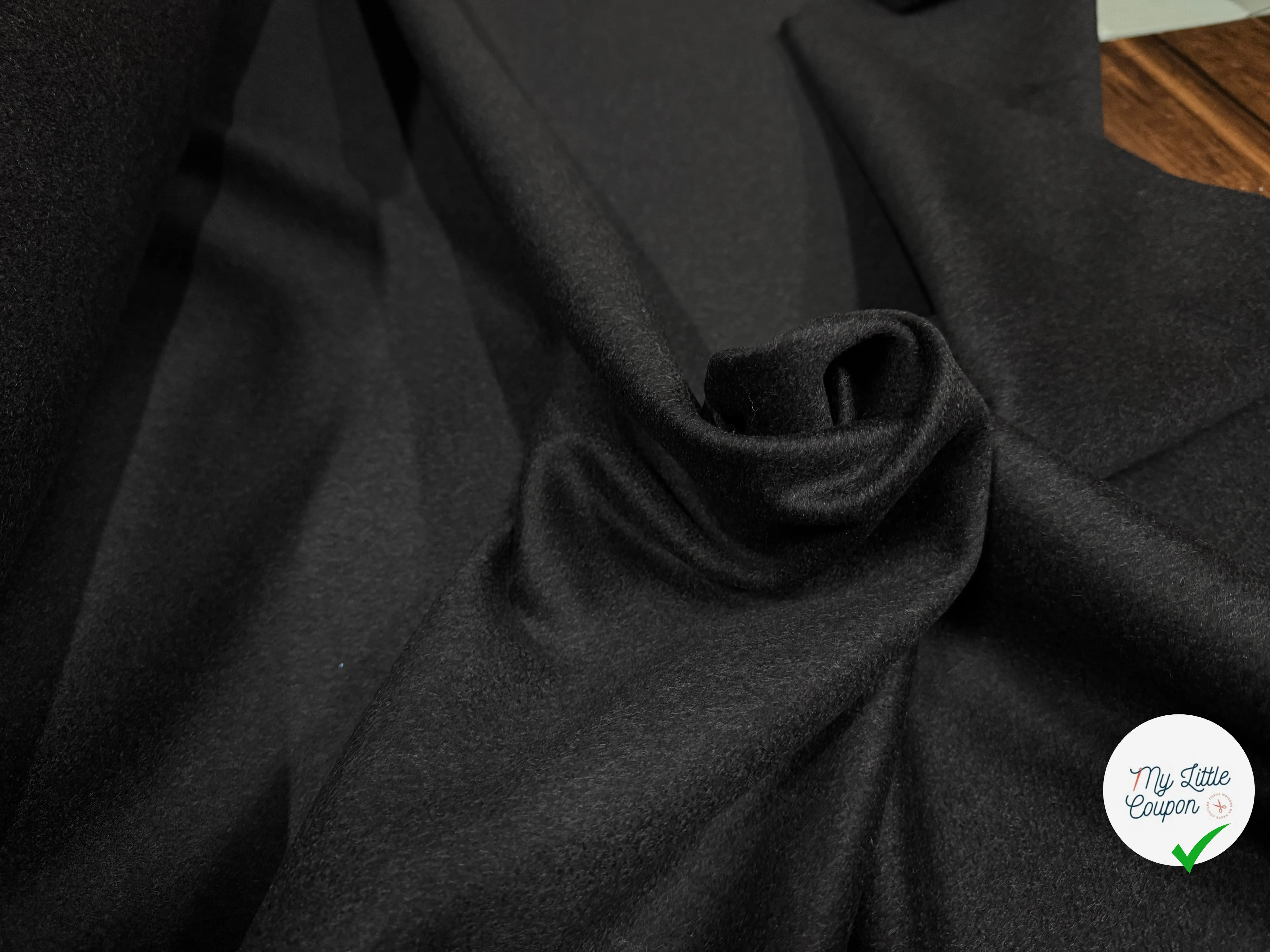 DRAP DE LAINE CACHEMIRE GRIS ANTHRACITE - My Little Coupon
