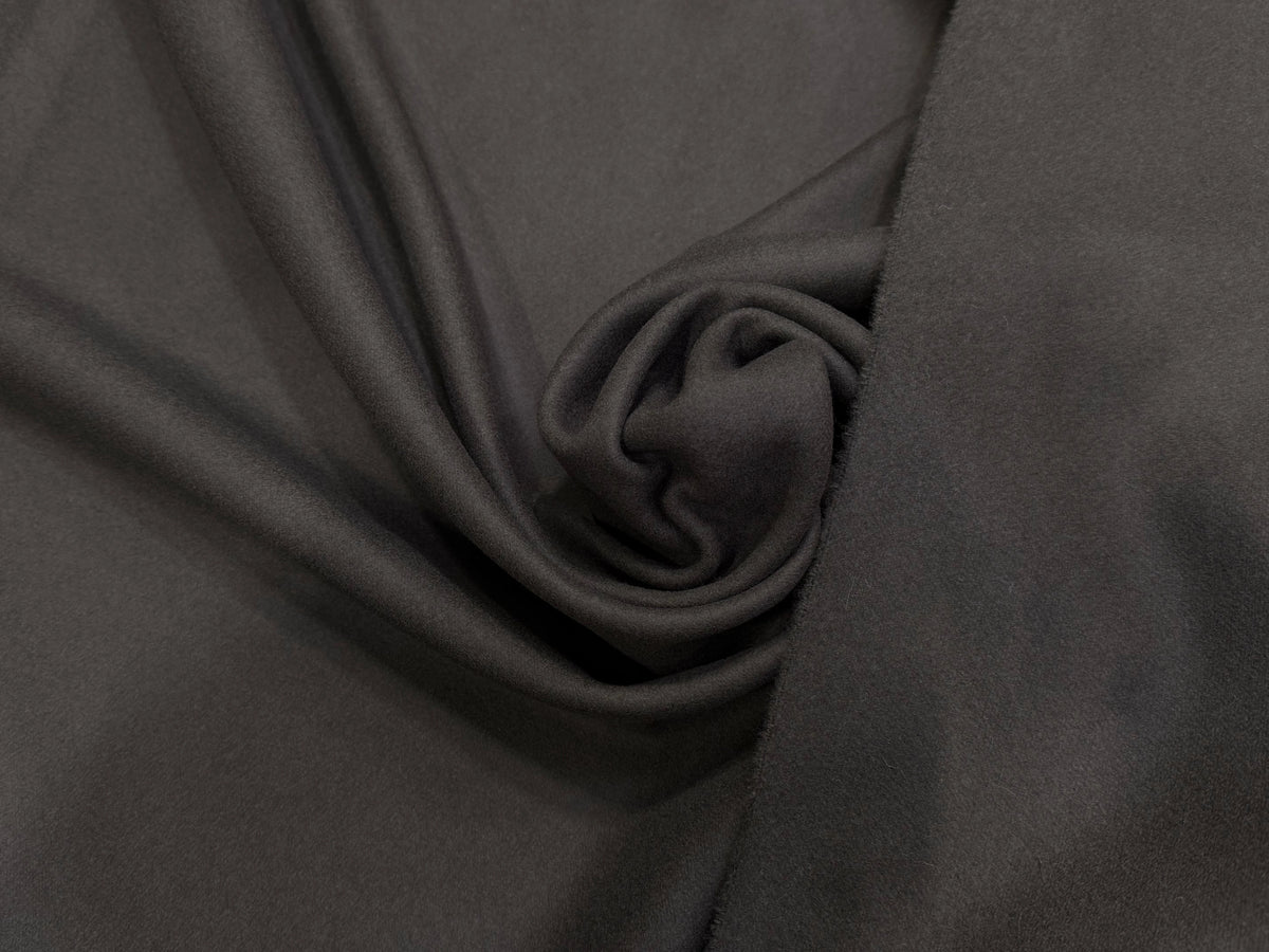 DRAP DE LAINE DOUBLE FACE CAFÉ NOIR SUPER DOUX 100% LAINE VIERGE - My Little Coupon