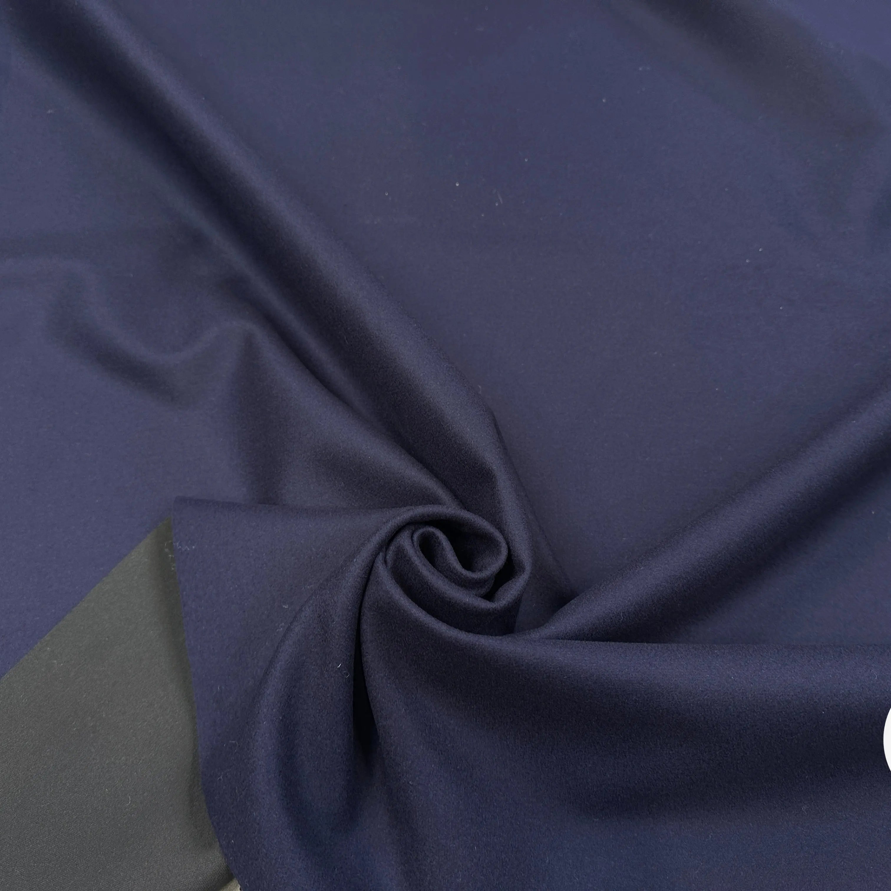 DRAP DE LAINE FIN CONTRECOLLÉ JERSEY NOIR TECHNIQUE MLC INTERN