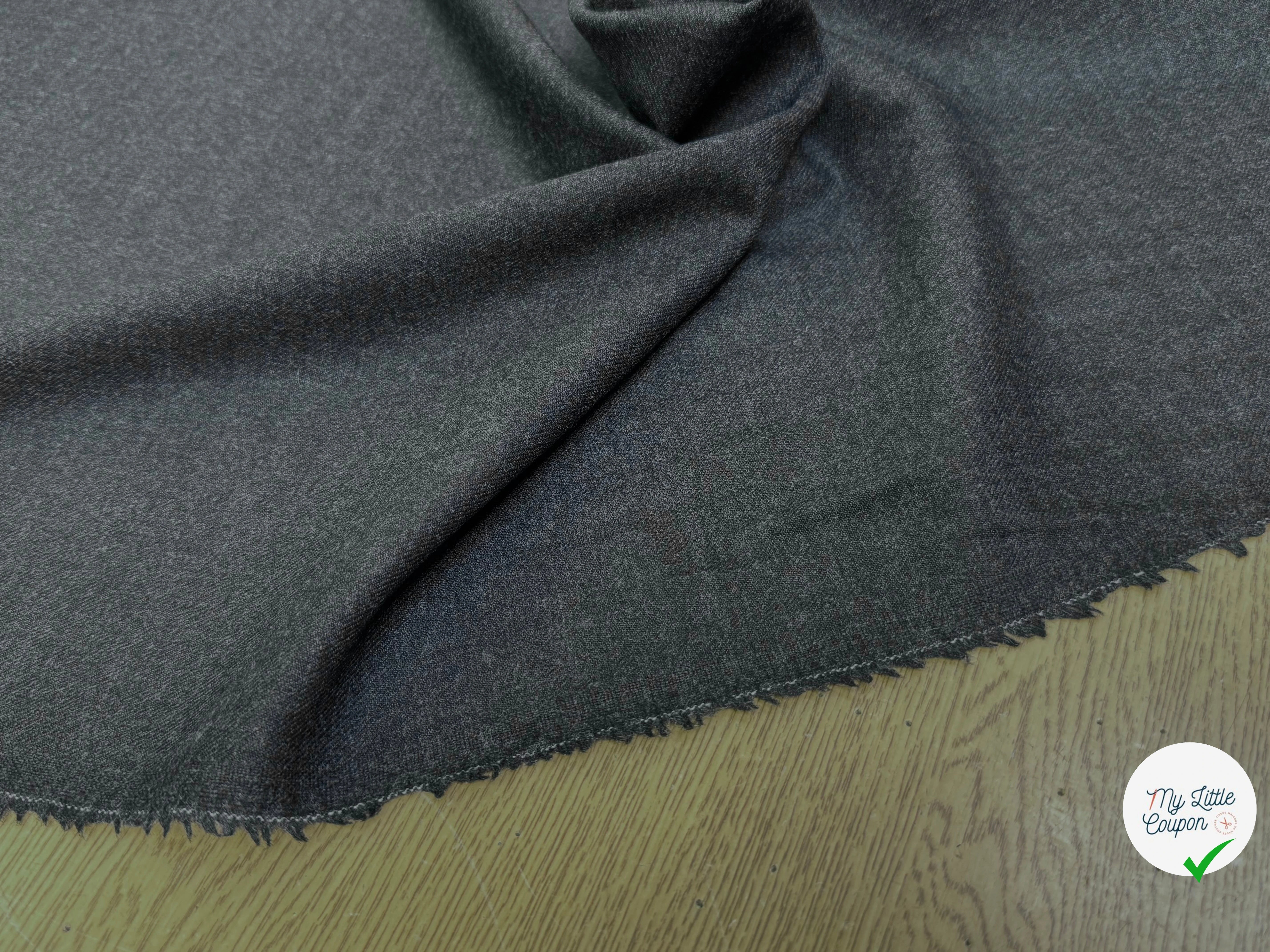 DRAP DE LAINE GRIS CHINÉ STRETCH ULTRA BEAU - My Little Coupon