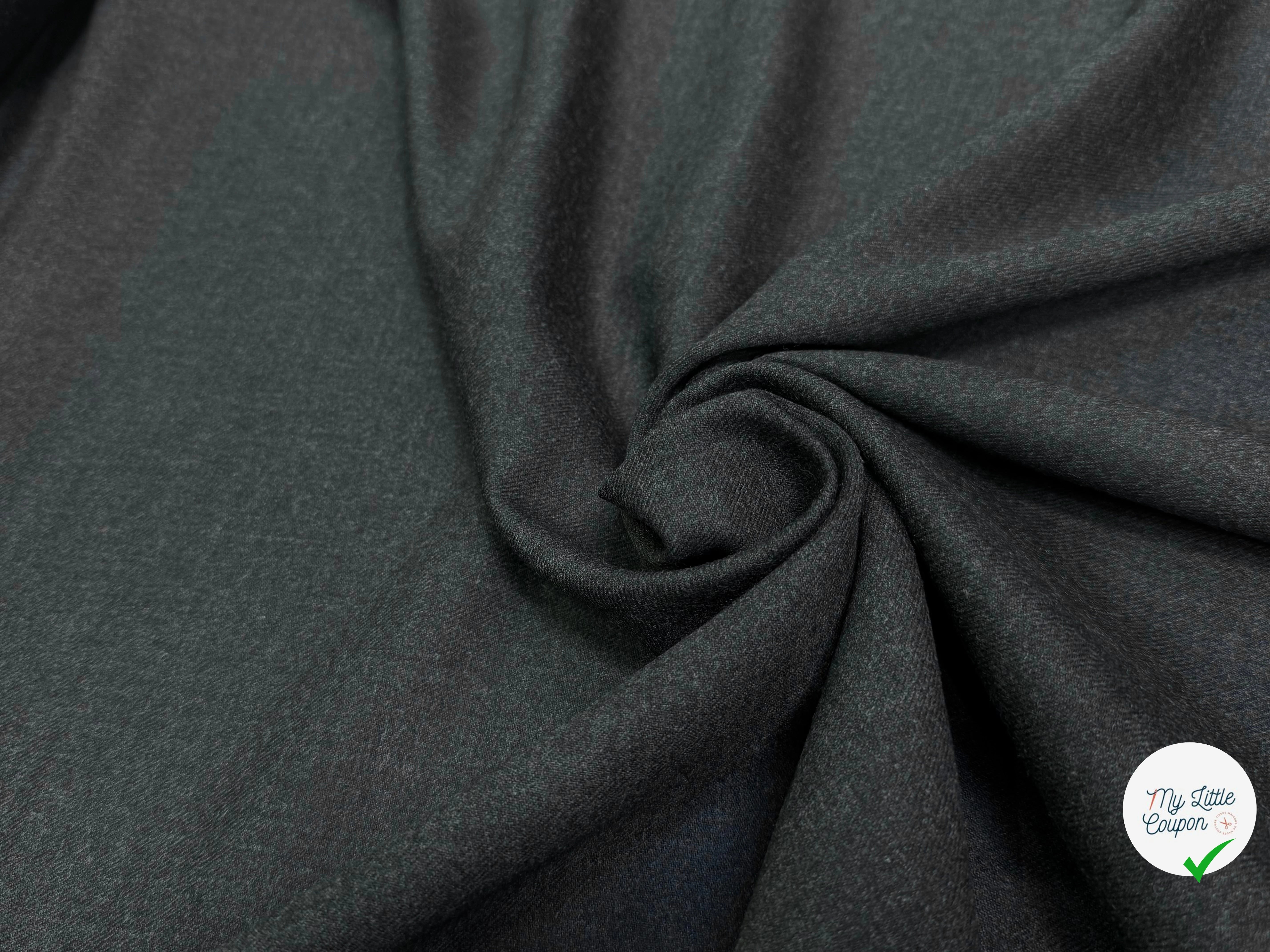 DRAP DE LAINE GRIS CHINÉ STRETCH ULTRA BEAU - My Little Coupon