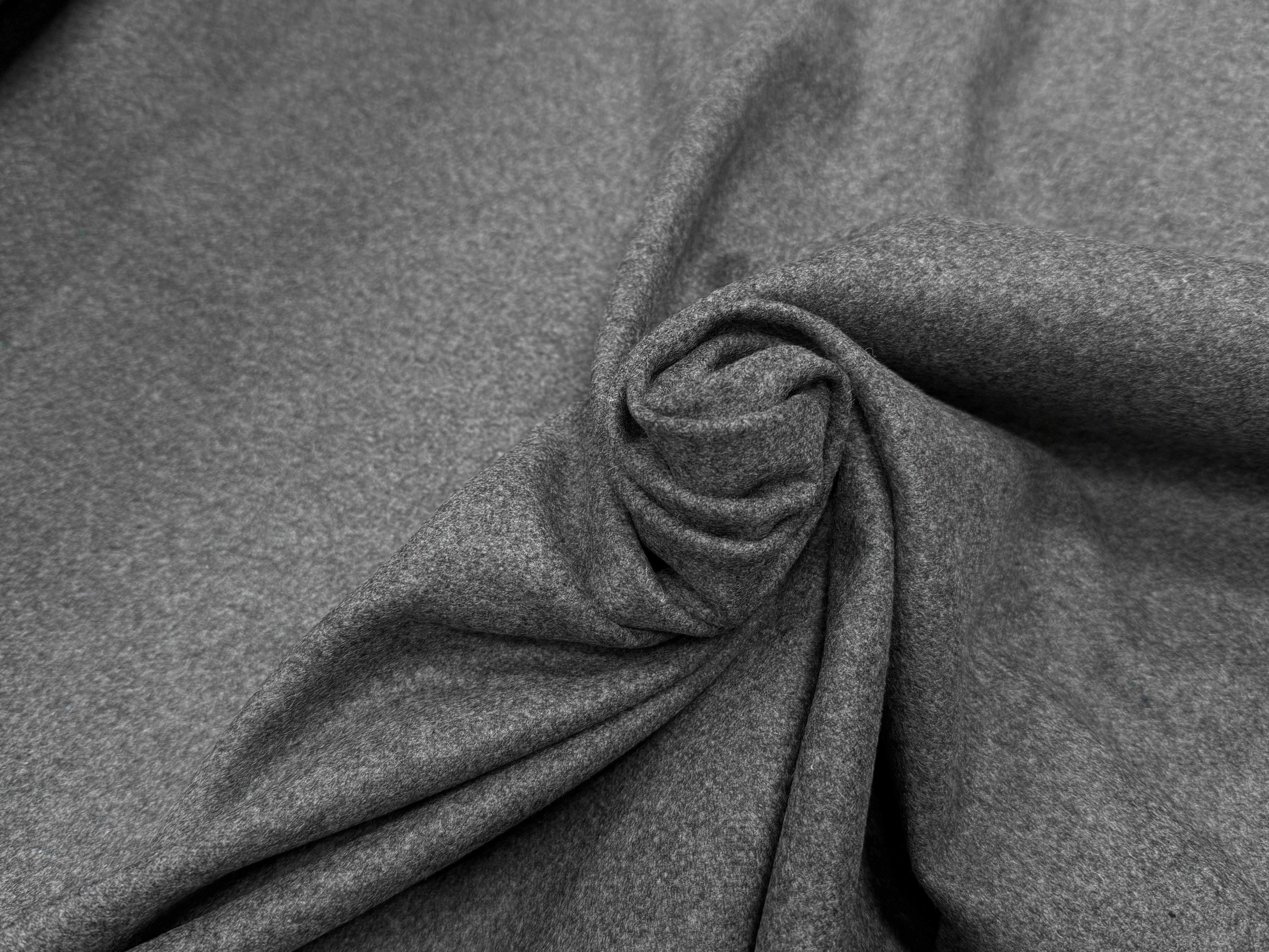 DRAP DE LAINE LOURD GRIS BELLE TENUE 100%WOOL - My Little Coupon