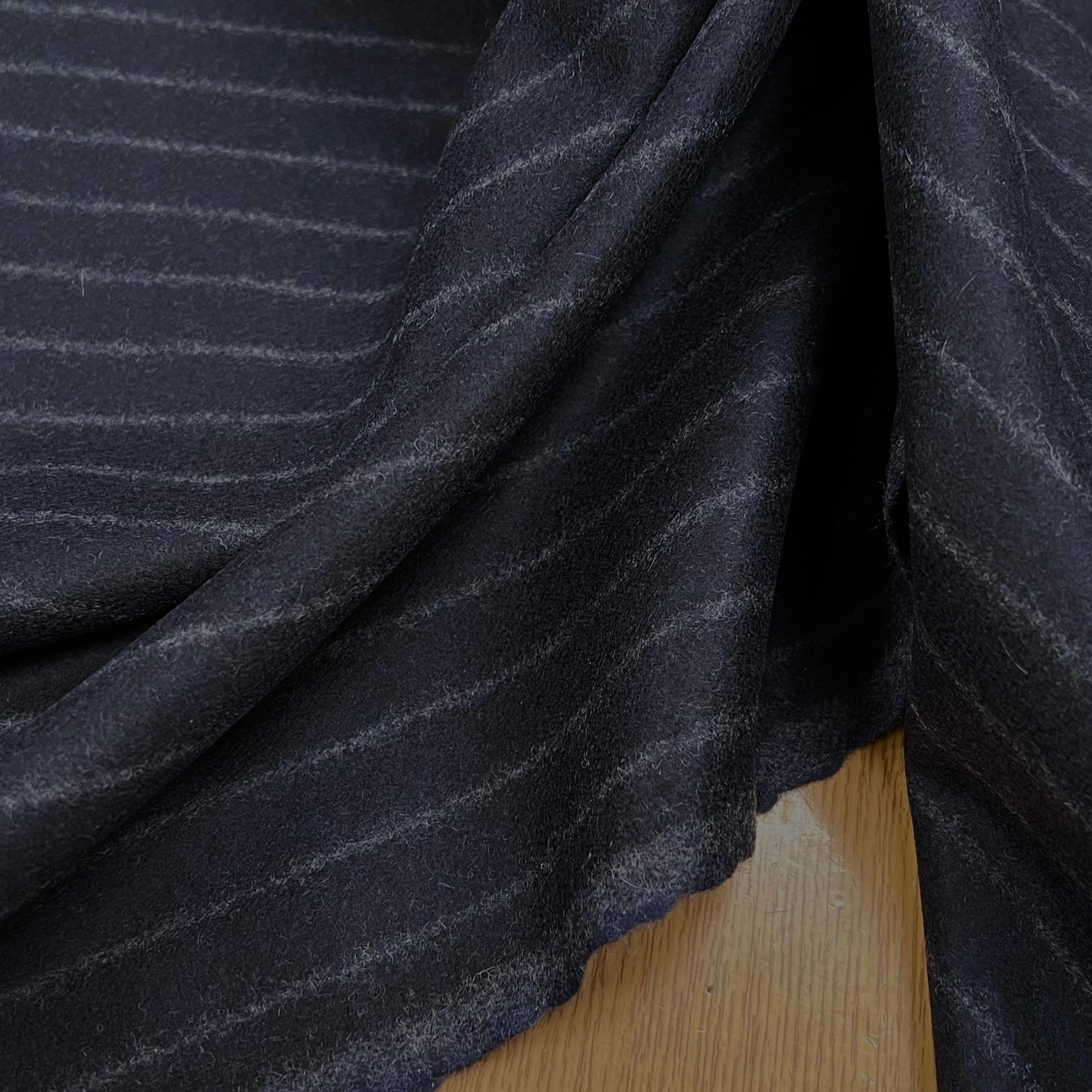 DRAP DE LAINE LOURD GROSESES RAYURES NUIT 80% LAINE VIERGE - My Little Coupon