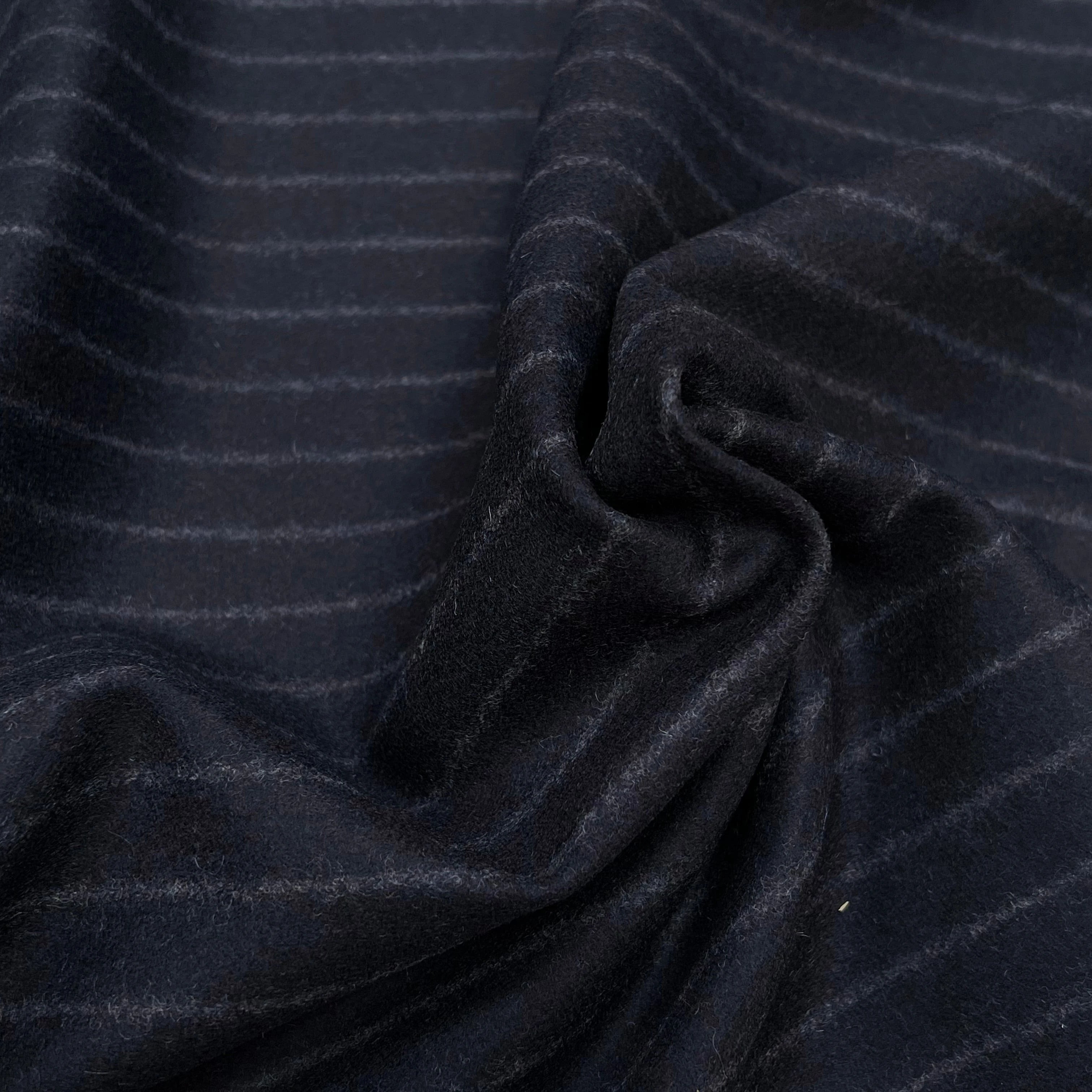 DRAP DE LAINE LOURD GROSESES RAYURES NUIT 80% LAINE VIERGE - My Little Coupon