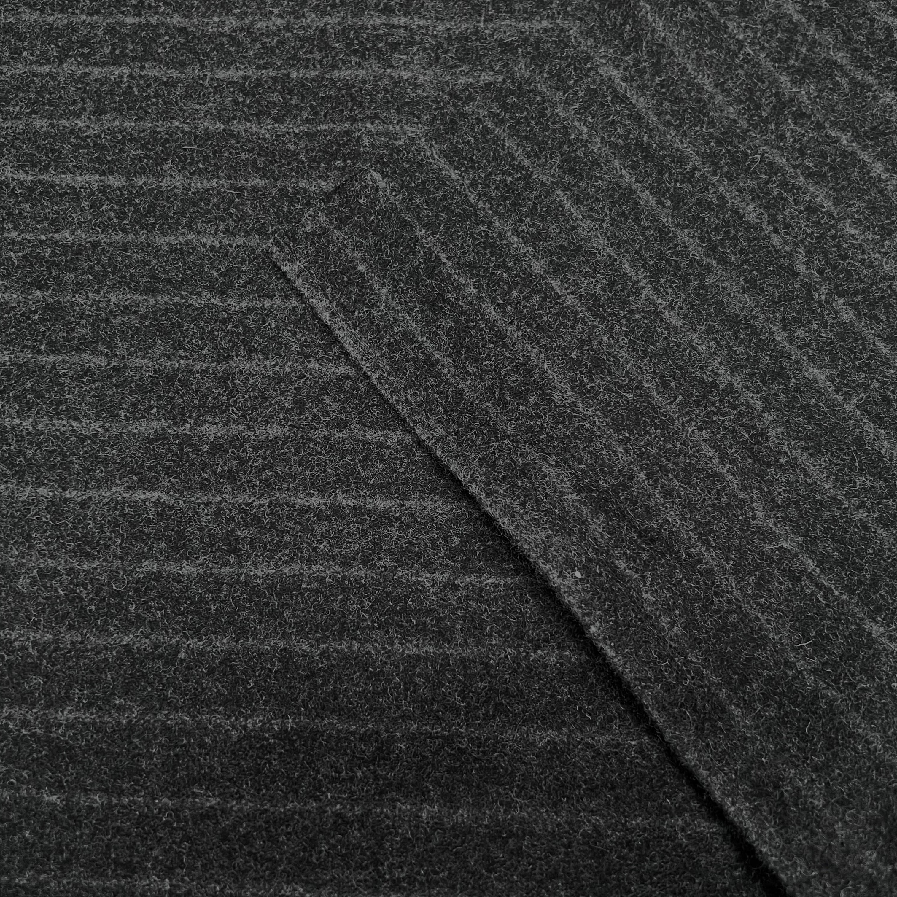 DRAP DE LAINE LOURD GROSSES RAYURES GRIS 80% LAINE VIERGE - My Little Coupon