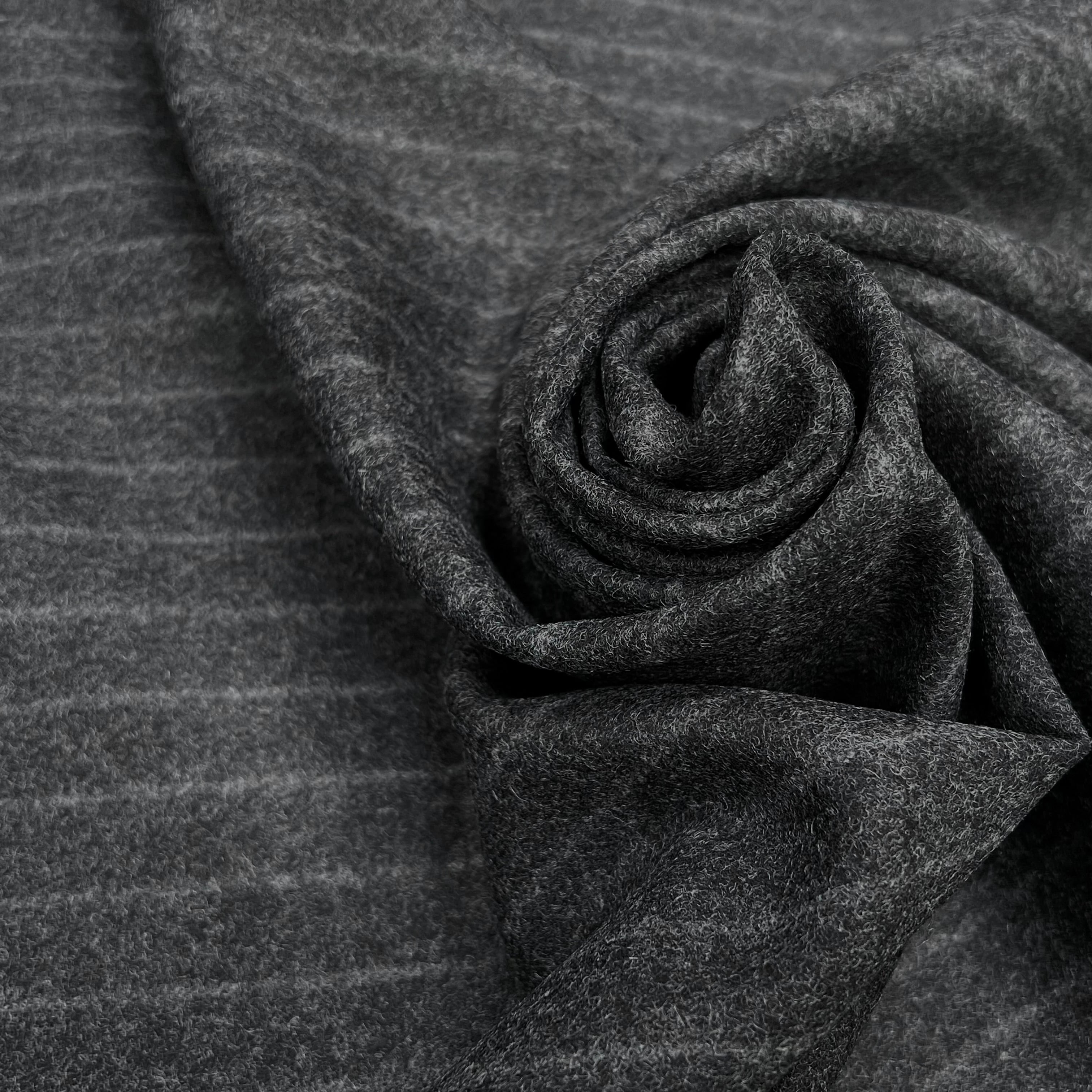 DRAP DE LAINE LOURD GROSSES RAYURES GRIS 80% LAINE VIERGE - My Little Coupon