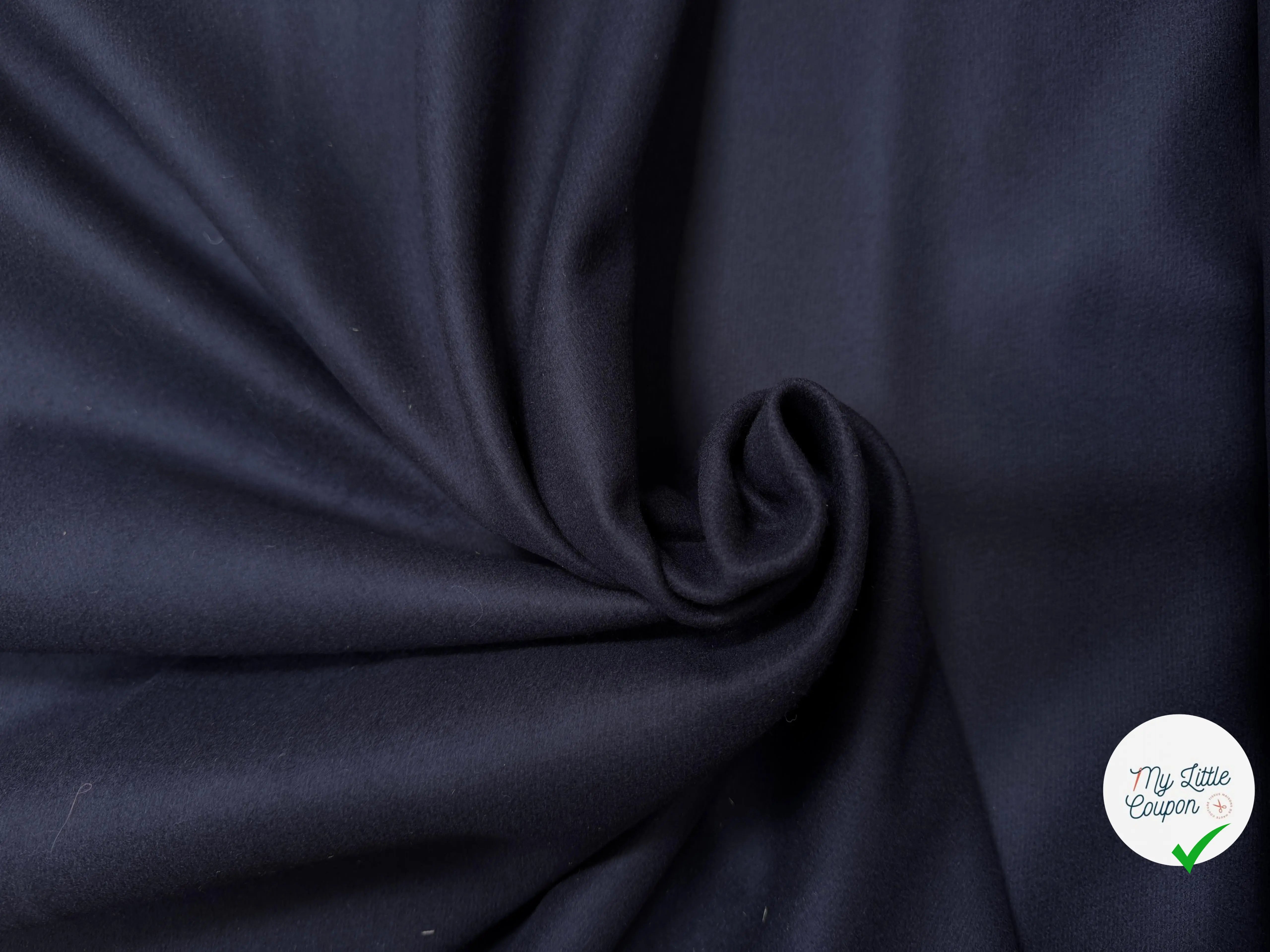 DRAP DE LAINE MANTEAU BLEU NUIT SUBLIME - My Little Coupon