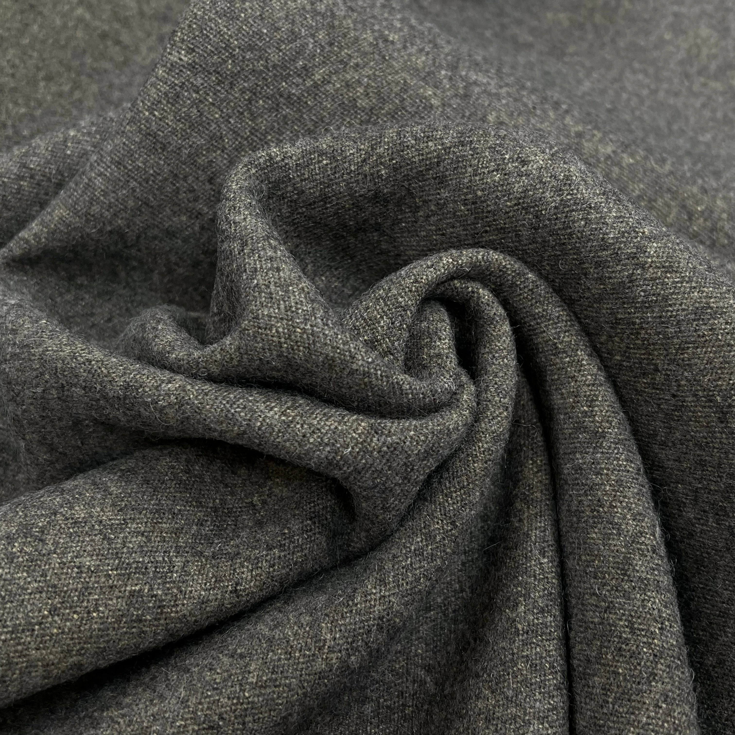 DRAP DE LAINE MANTEAU VERT DE GRIS 70% LAINE VIERGE - My Little Coupon