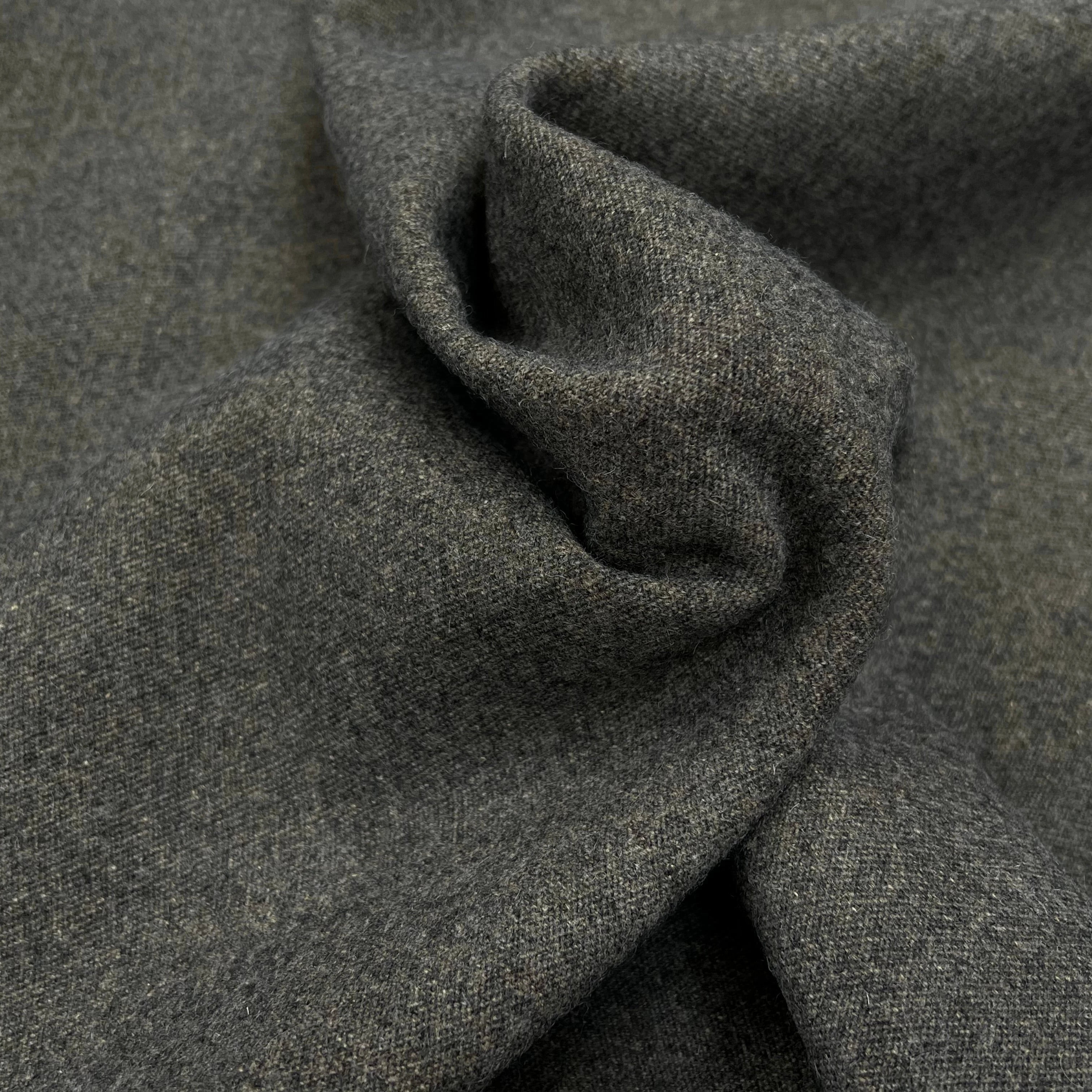 DRAP DE LAINE MANTEAU VERT DE GRIS 70% LAINE VIERGE - My Little Coupon