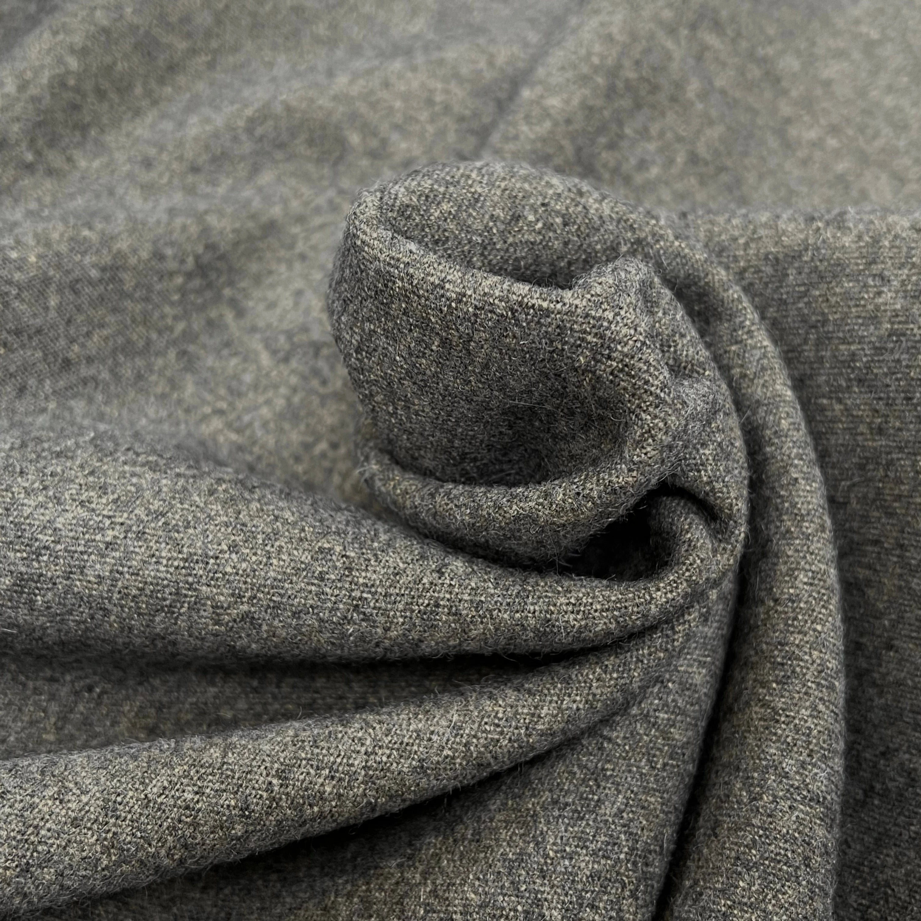 DRAP DE LAINE MANTEAU VERT DE GRIS 70% LAINE VIERGE - My Little Coupon