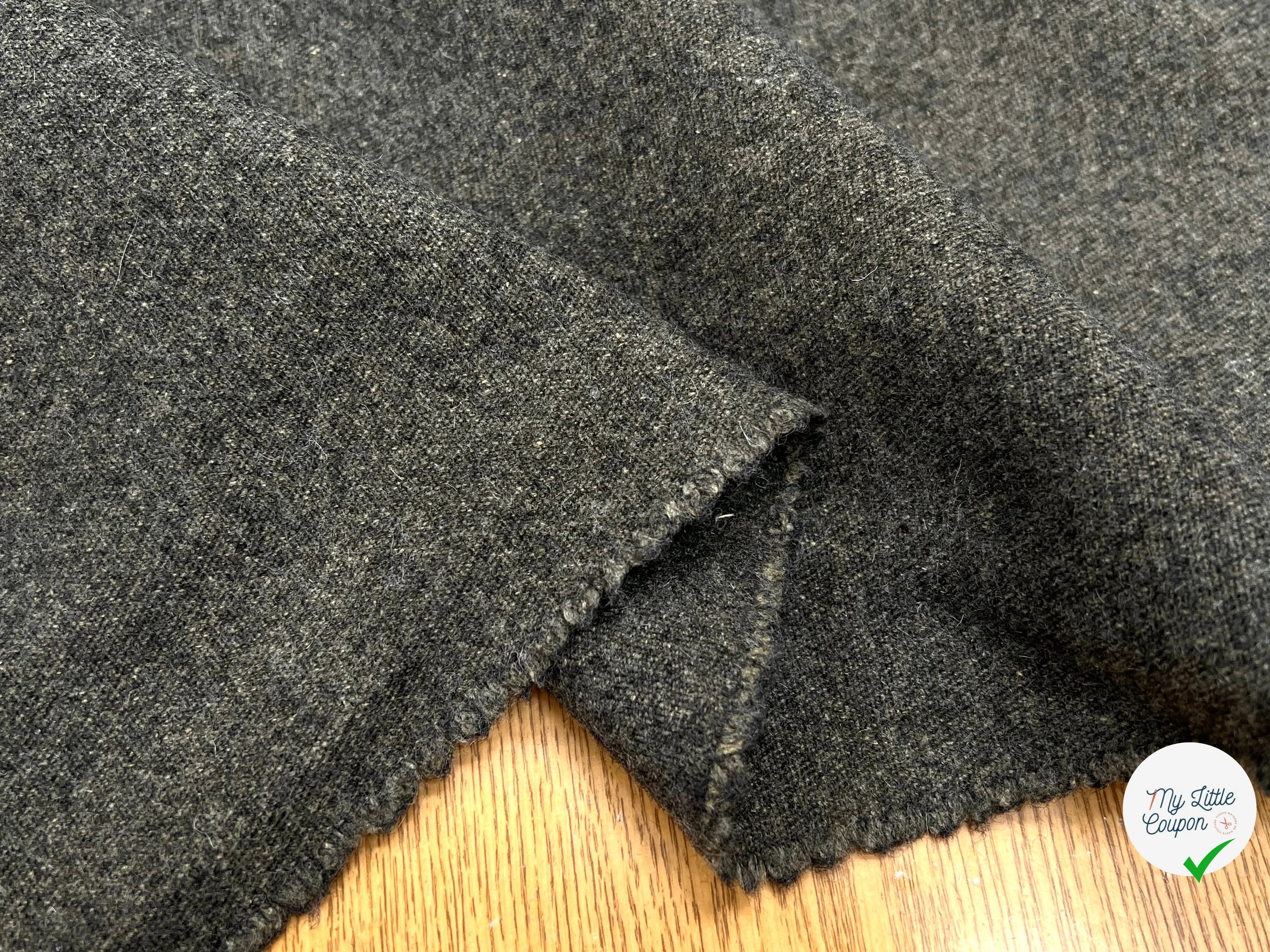 DRAP DE LAINE MANTEAU VERT DE GRIS 70% LAINE VIERGE - My Little Coupon