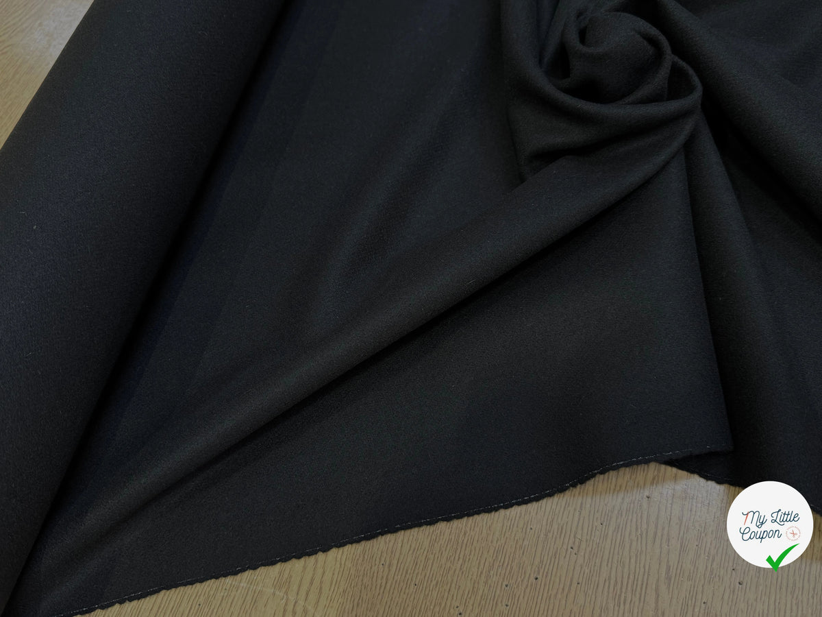 DRAP DE LAINE NOIR PROFOND NOBLE 85% LAINE - My Little Coupon