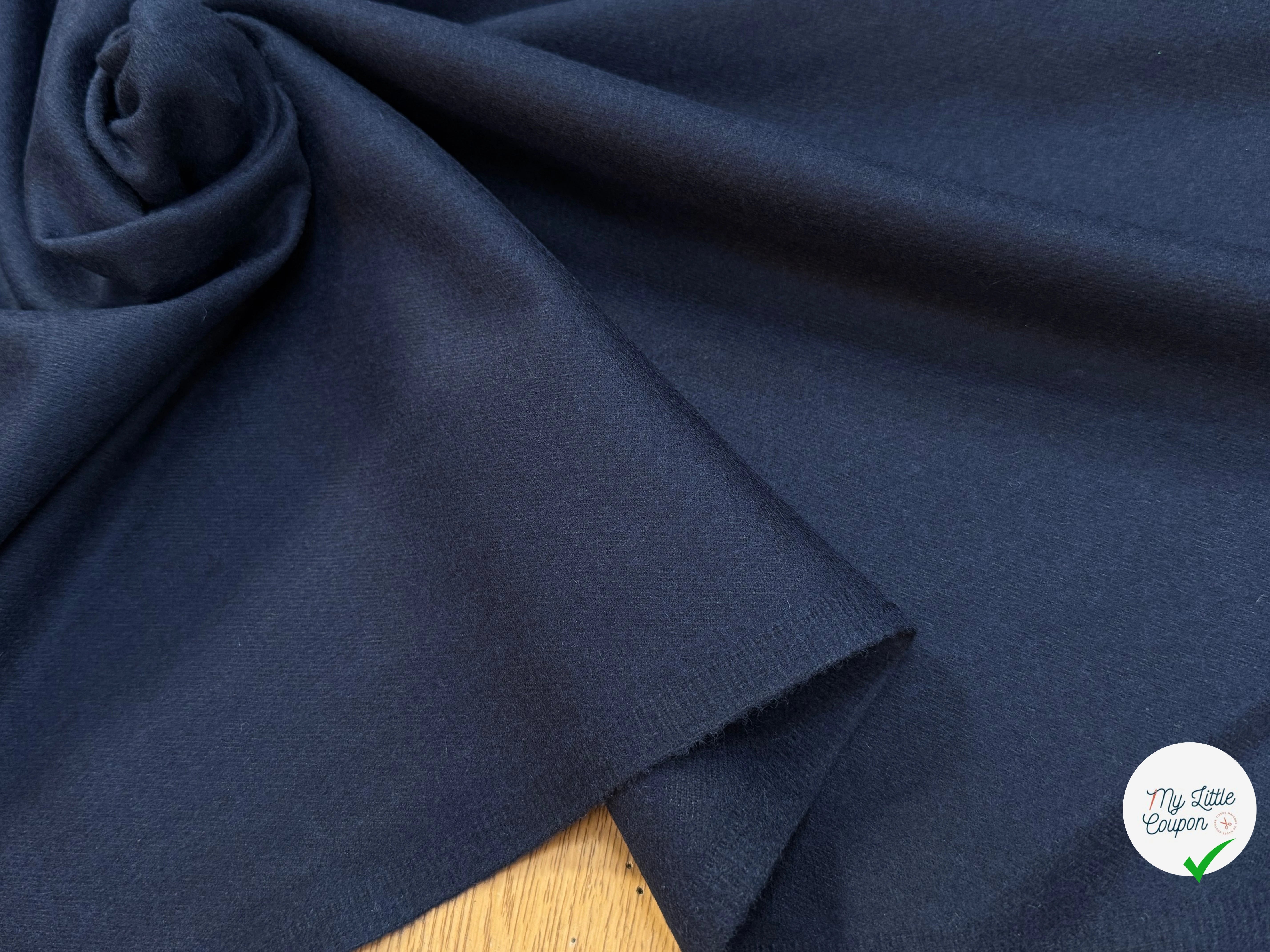 DRAP DE LAINE TENUE LOURDE MARINE FONCÉ - My Little Coupon