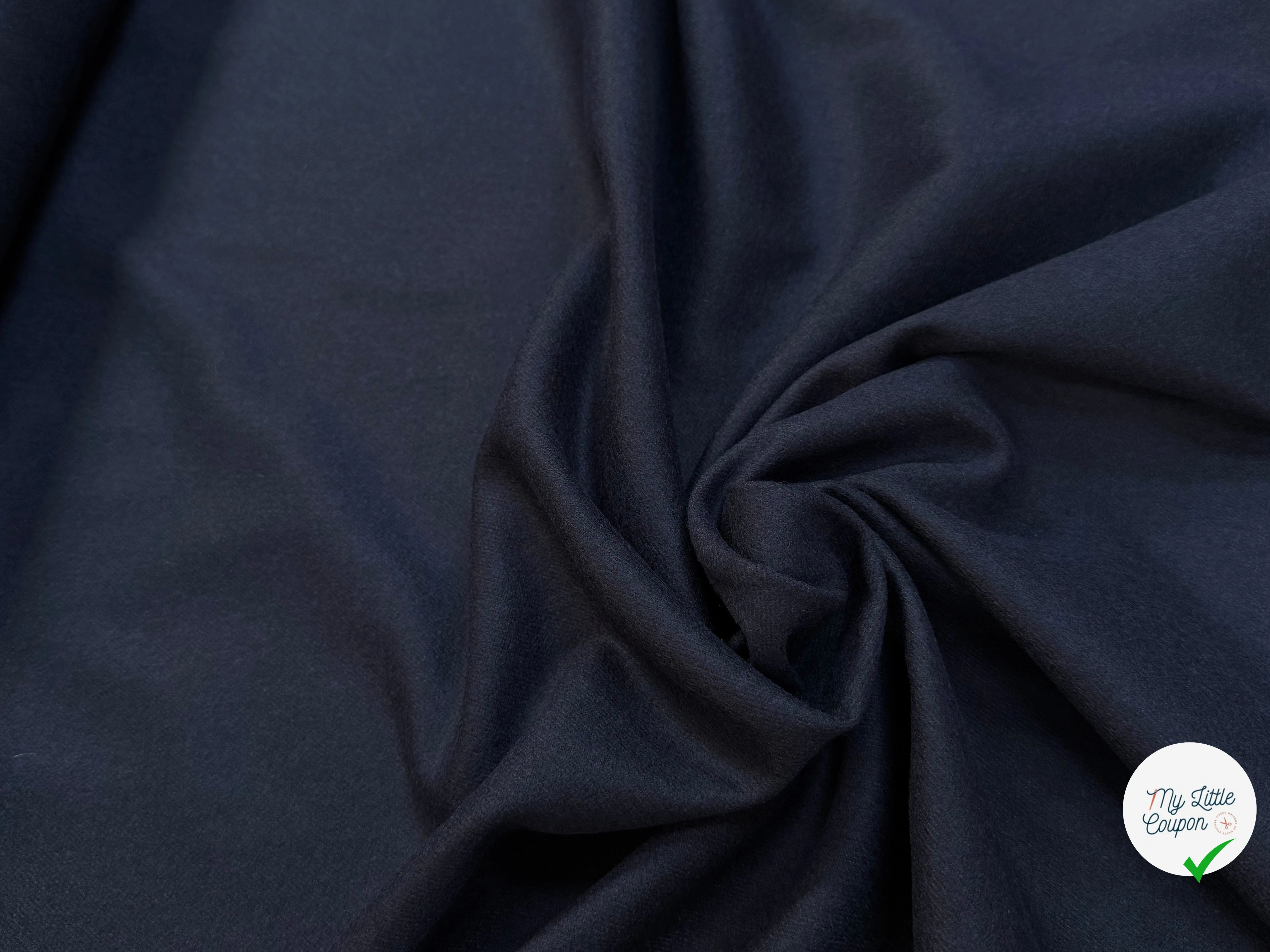 DRAP DE LAINE TENUE LOURDE MARINE FONCÉ - My Little Coupon