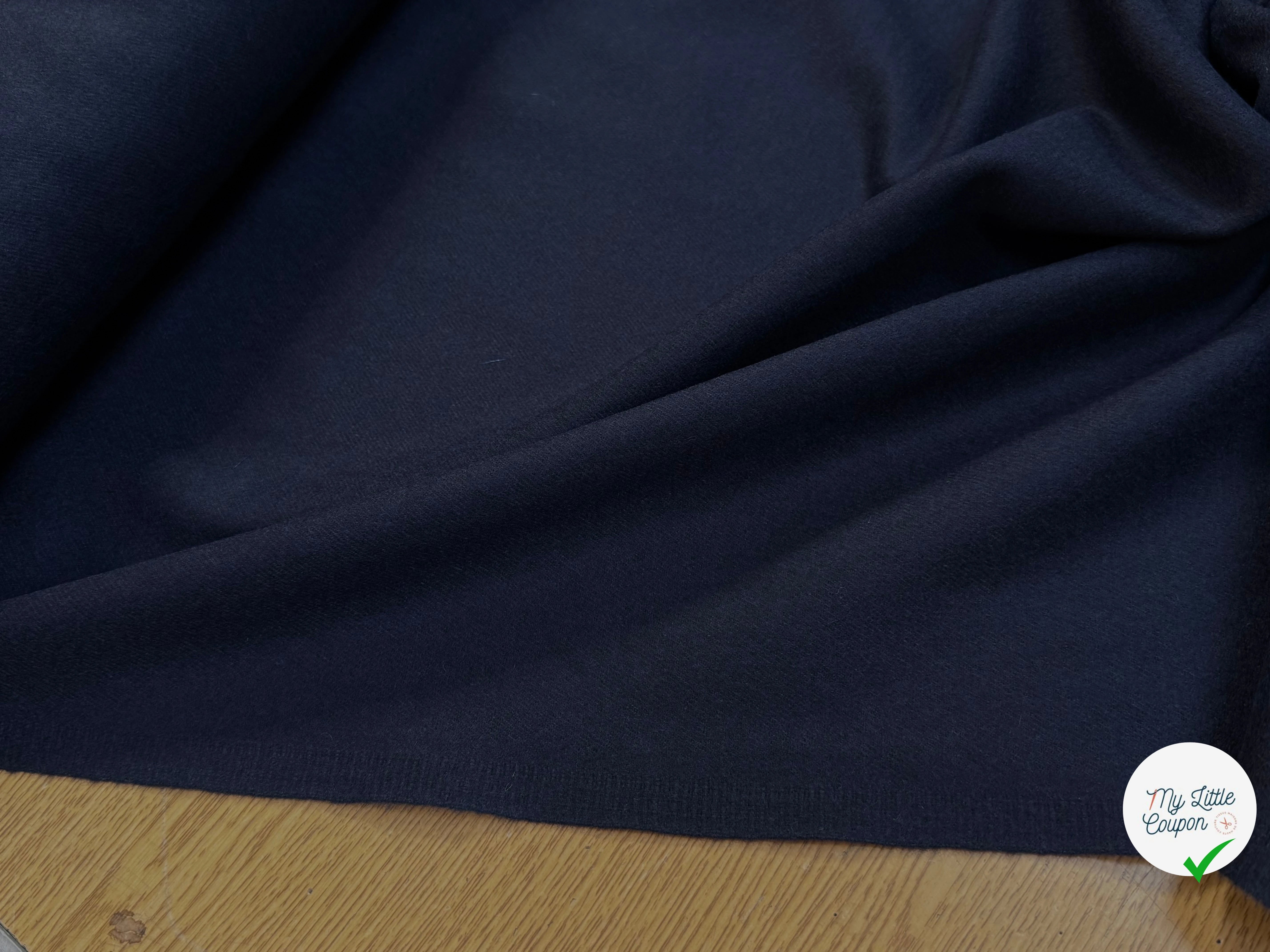 DRAP DE LAINE TENUE LOURDE MARINE FONCÉ - My Little Coupon