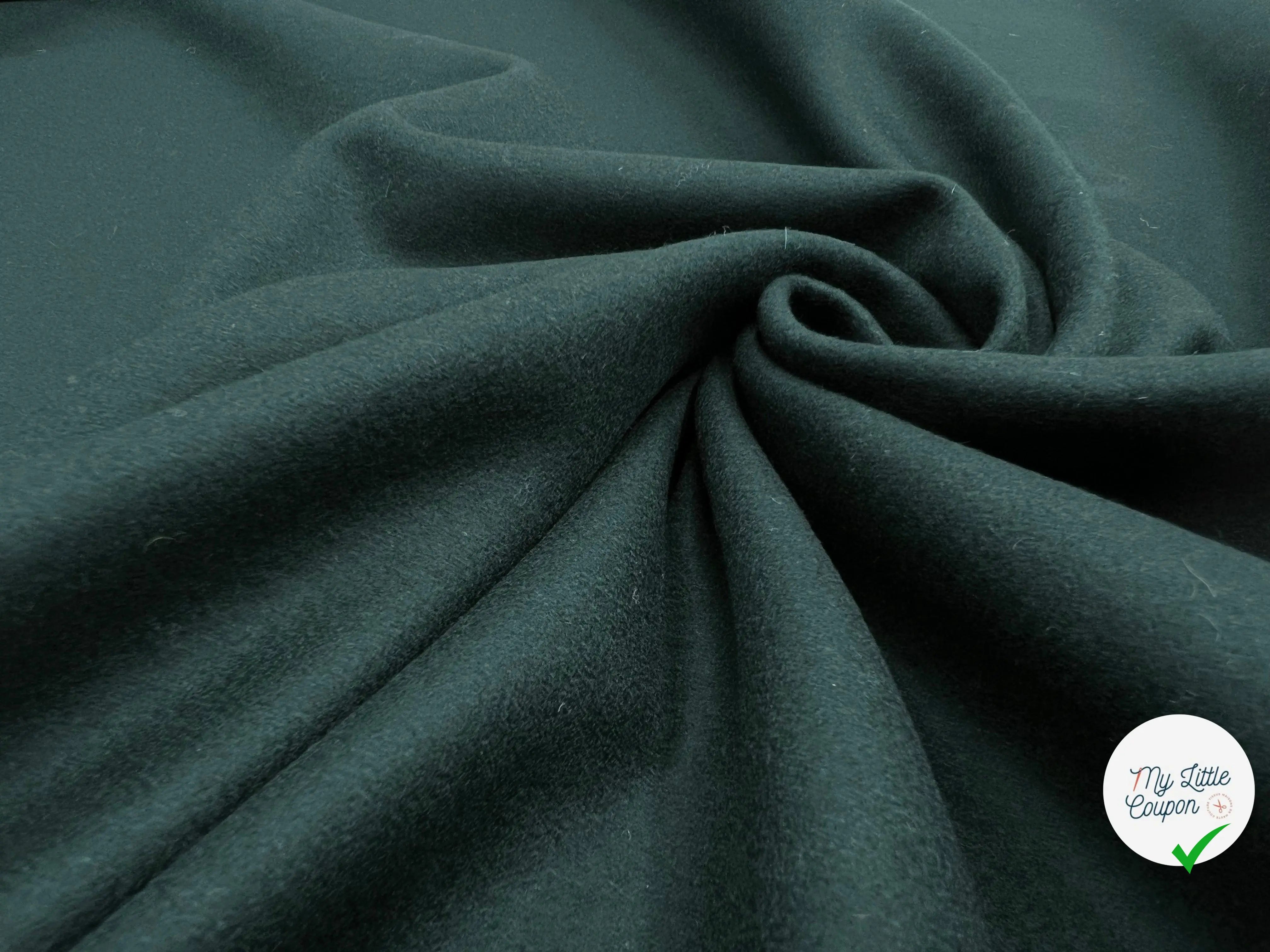 DRAP VERT PROFOND AVEC UN PEU DE CACHEMIRE - My Little Coupon - tissu - coudre