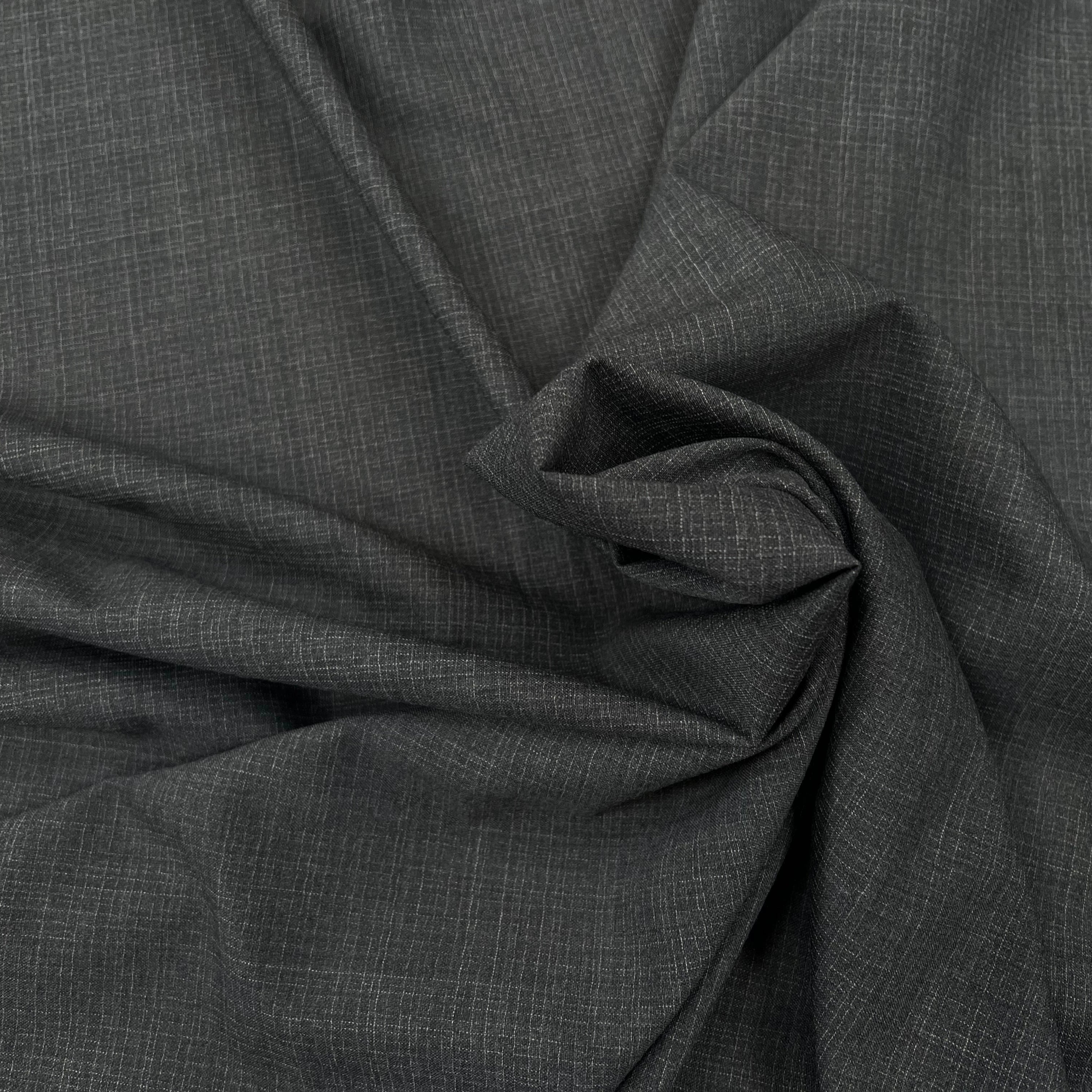 DRAPERIE 100% LAINE GRIS CHINÉ FONCÉ LAIZE 156 - My Little Coupon