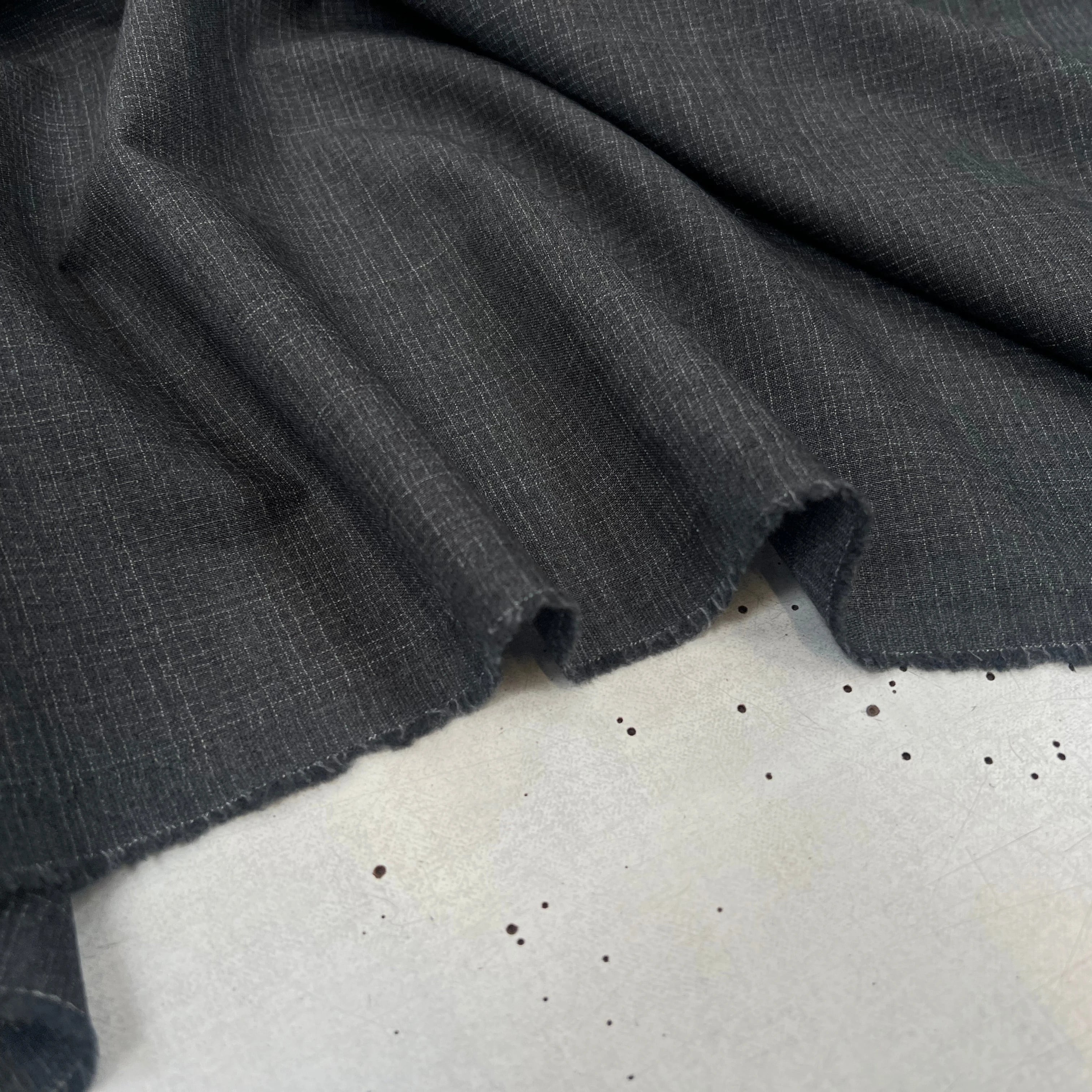 DRAPERIE 100% LAINE GRIS CHINÉ FONCÉ LAIZE 156 - My Little Coupon