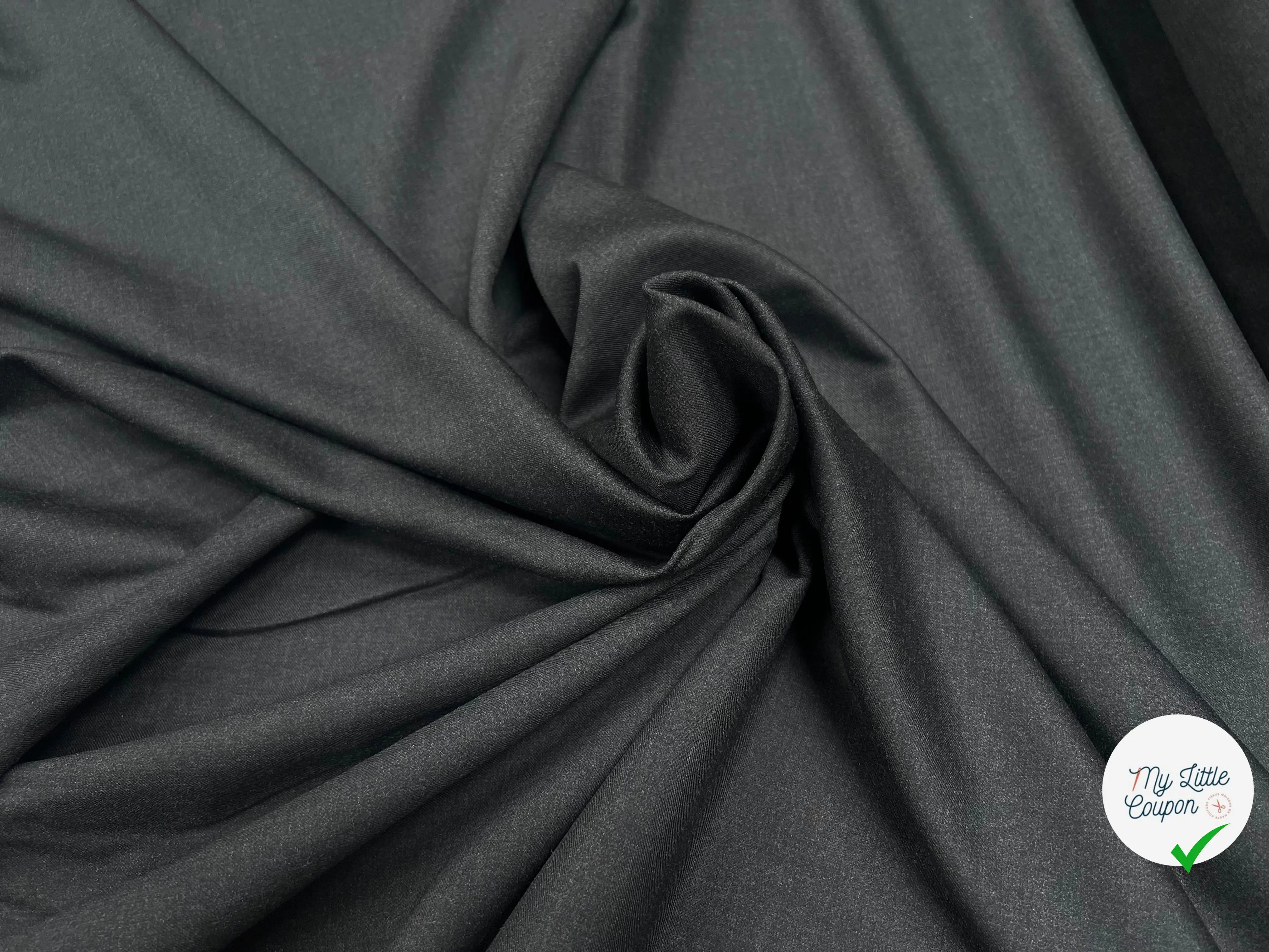 DRAPERIE 100% LAINE GRIS PROFOND UNI - My Little Coupon