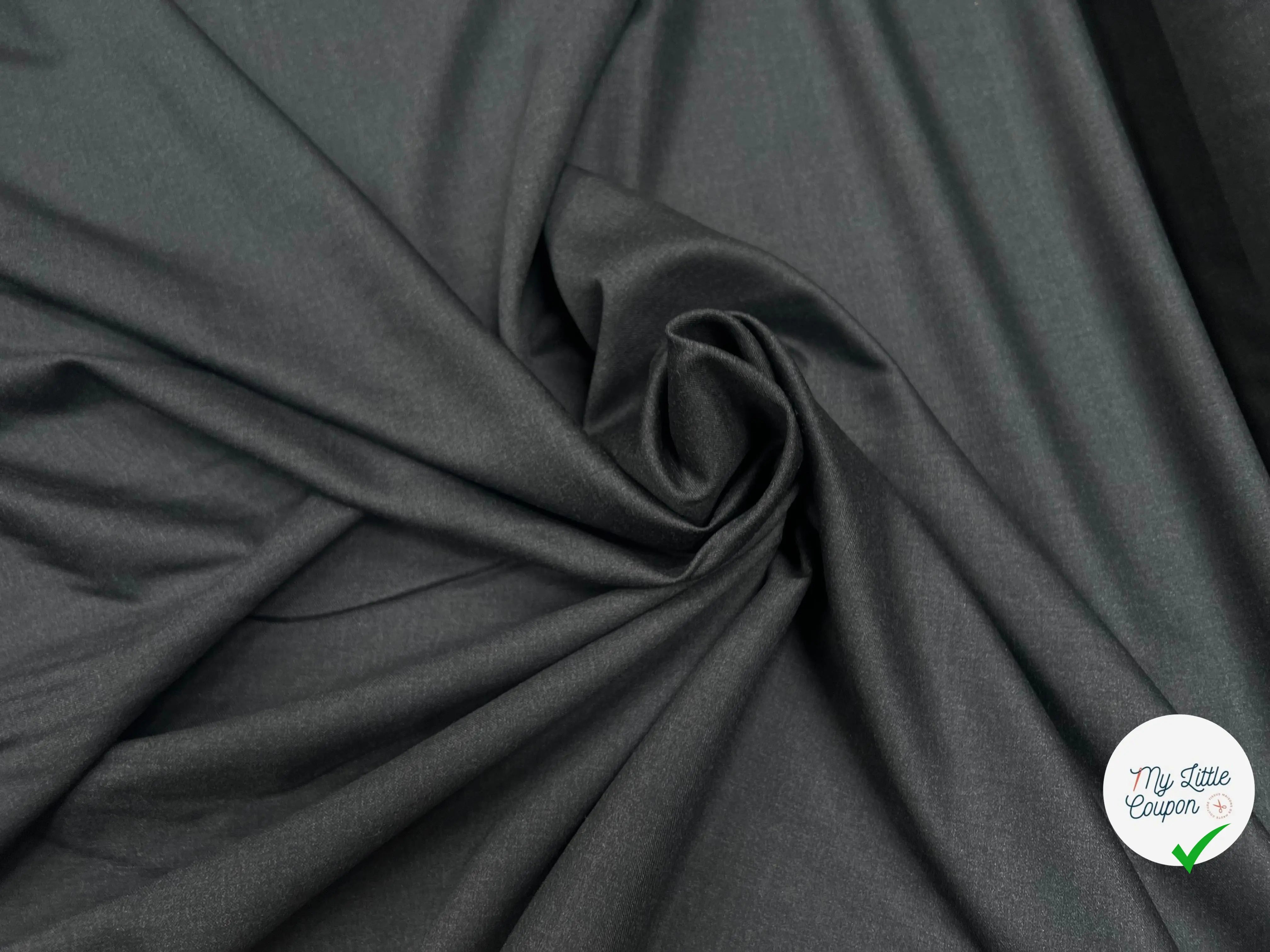 DRAPERIE 100% LAINE GRIS PROFOND UNI - My Little Coupon