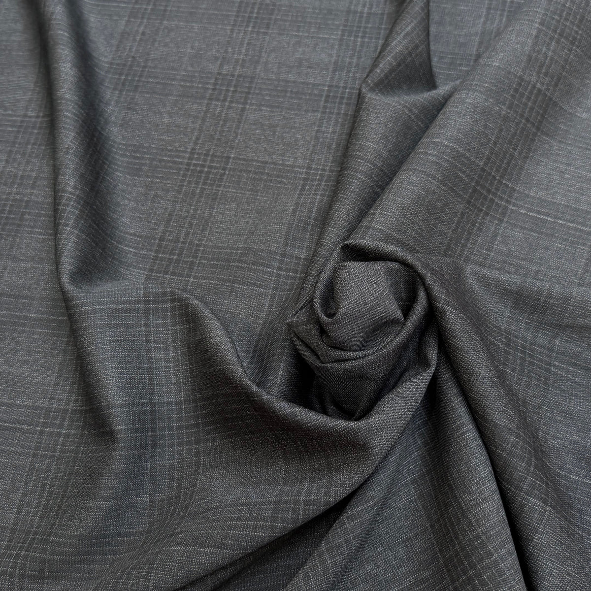 DRAPERIE 100% LAINE VIERGE ÉLÉGANTE À CARREAUX ANTHRACITE - My Little Coupon