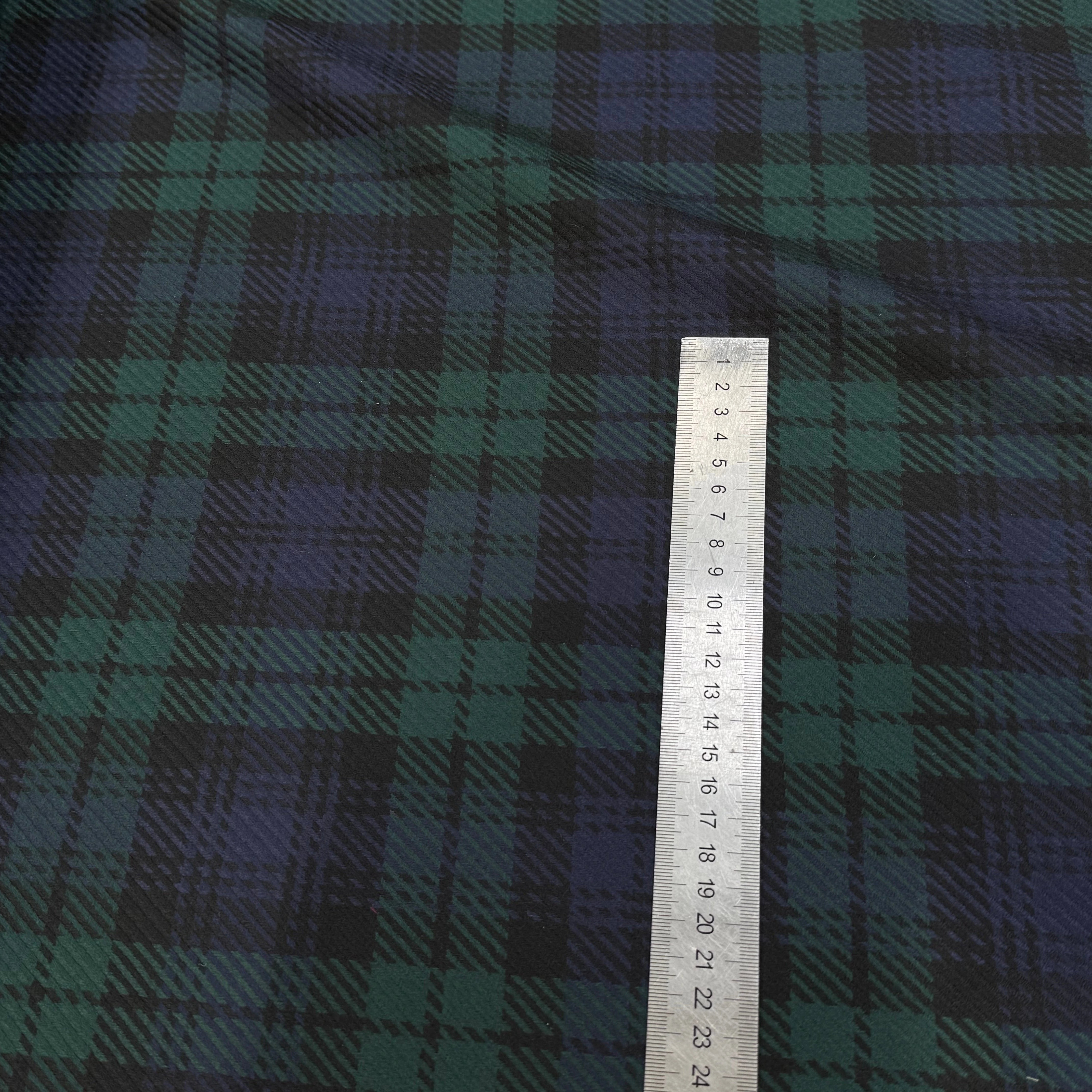 DRAPERIE 100% LAINE VIERGE SCOTLAND STYLE BLEU VERT - My Little Coupon