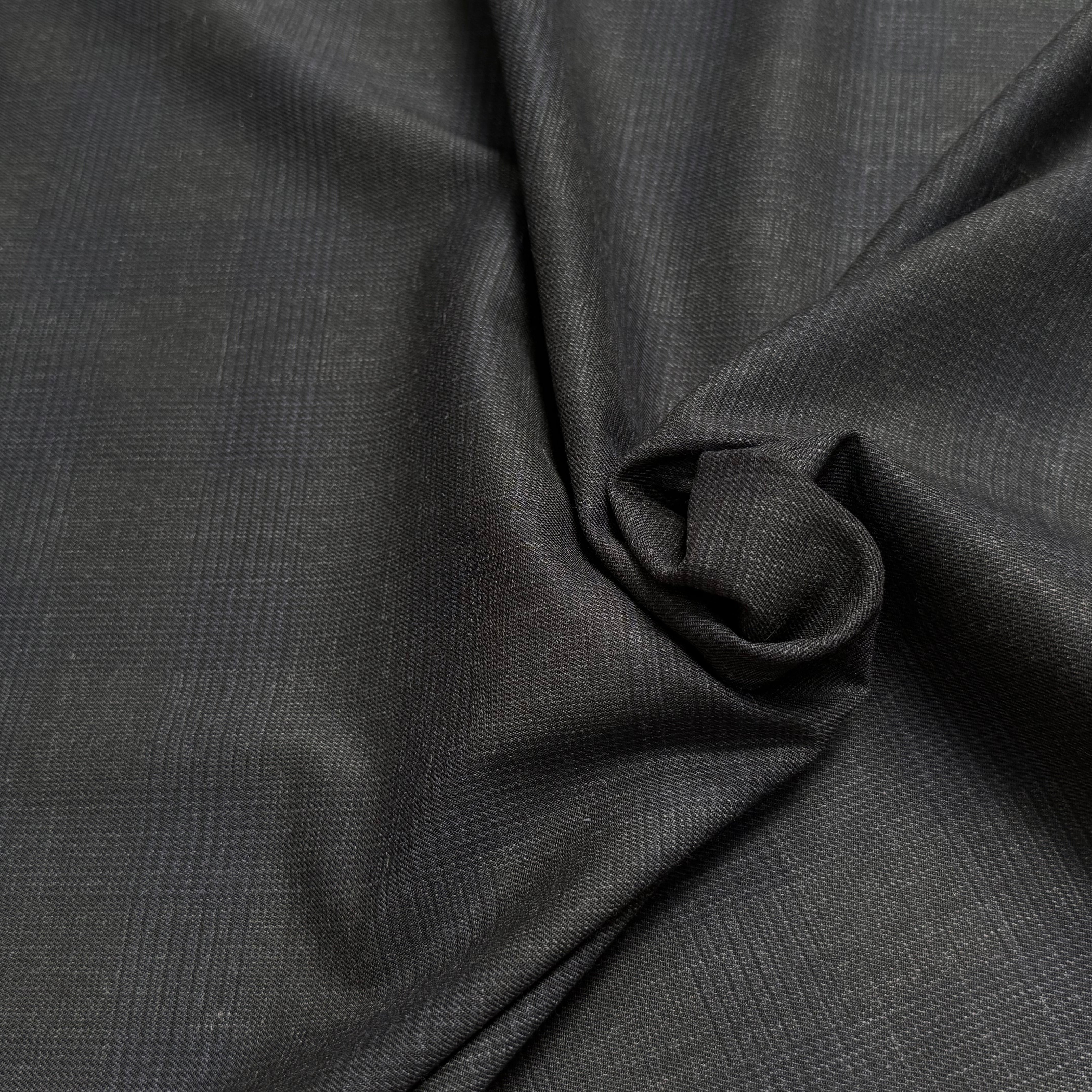 DRAPERIE 50% LAINE VIERGE TRÈS BELLE TENUE CARREAUX BLEU GRIS DEPERLANTE - My Little Coupon