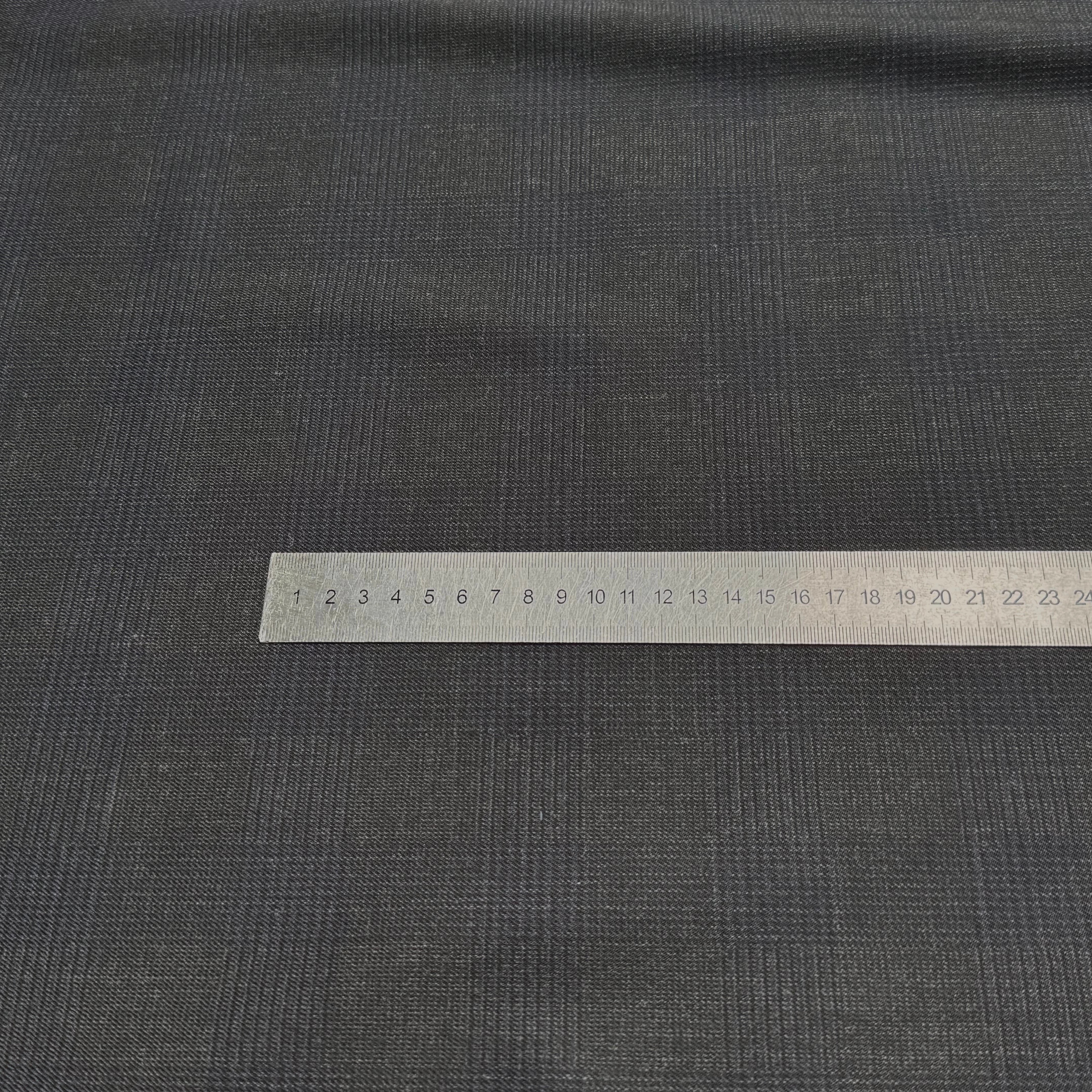 DRAPERIE 50% LAINE VIERGE TRÈS BELLE TENUE CARREAUX BLEU GRIS DEPERLANTE - My Little Coupon