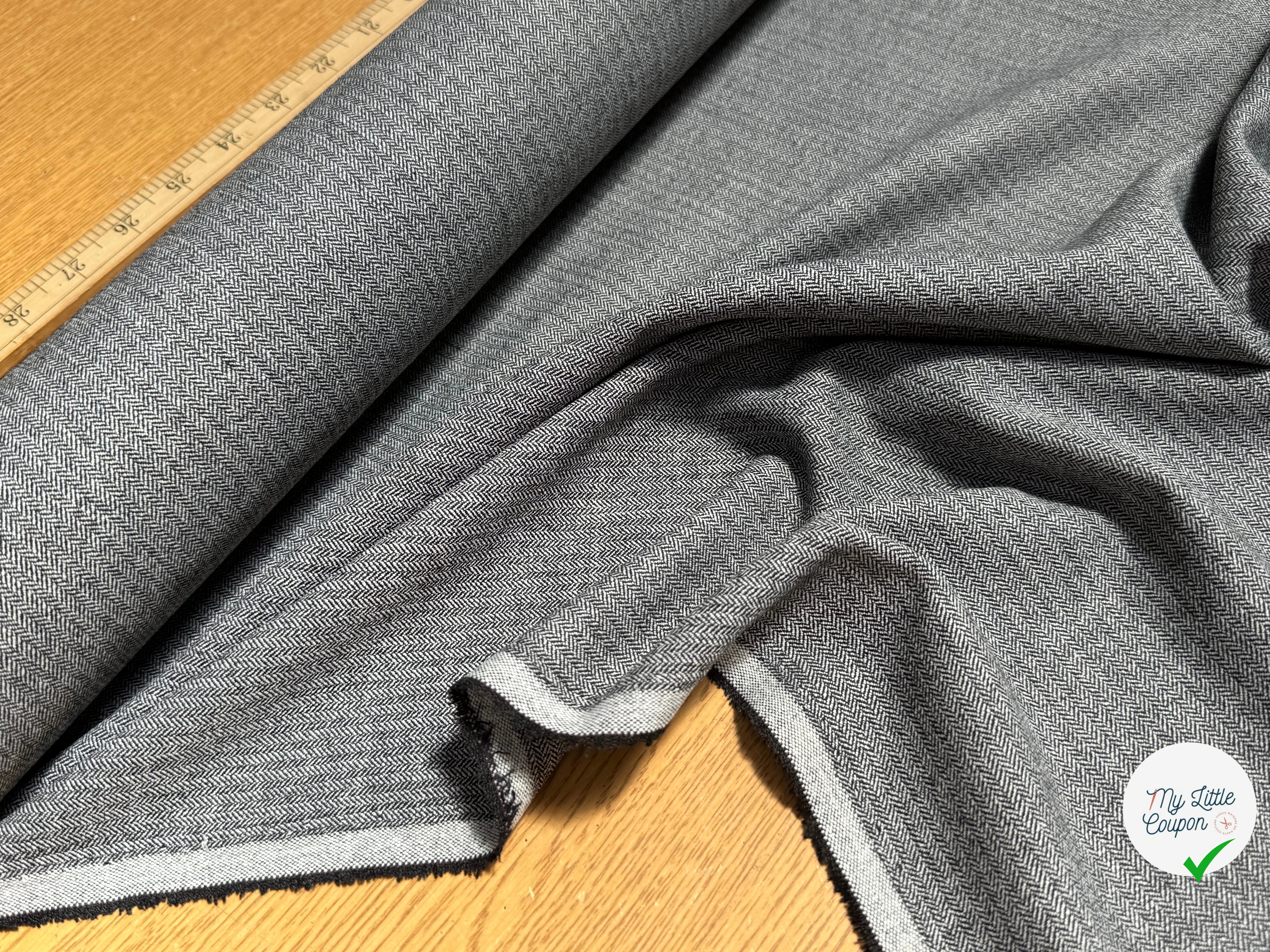 DRAPERIE CHEVRON 26% VISCOSE GRIS - My Little Coupon