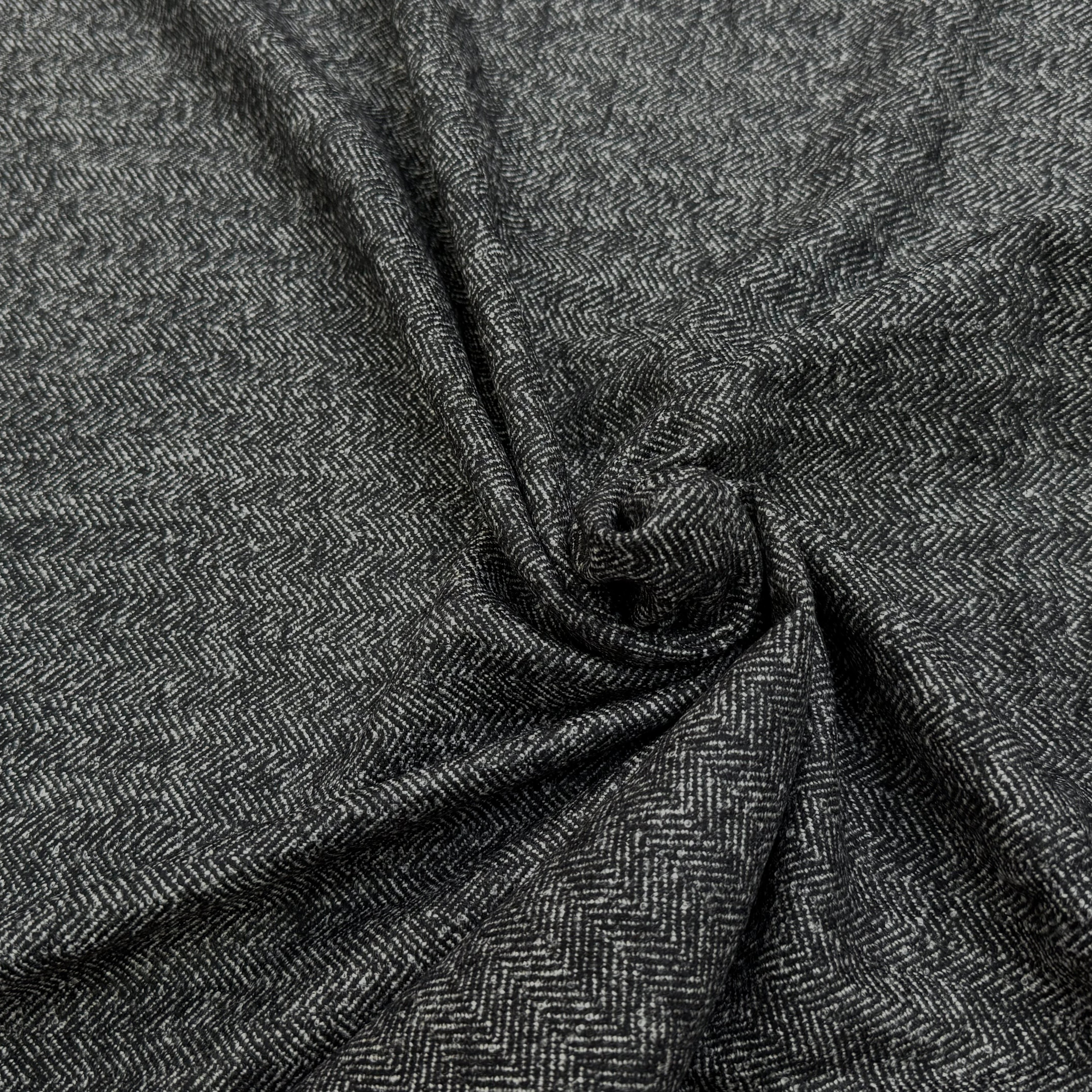 DRAPERIE CHEVRON DE LAINE GRIS CHINÉ TOUCHER DOUX - My Little Coupon