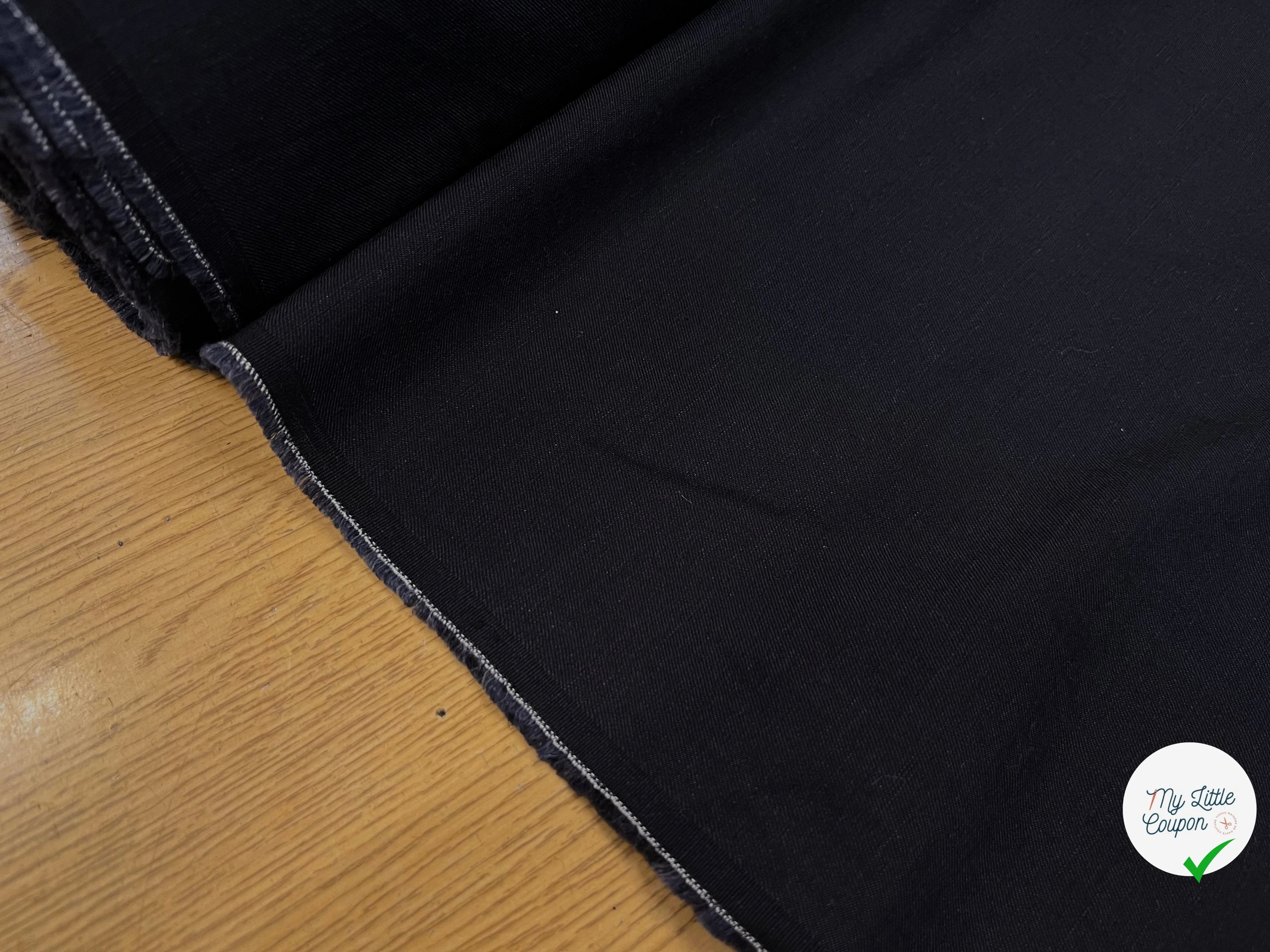 DRAPERIE COTON LIN BLEU MARINE SUPERBE - My Little Coupon