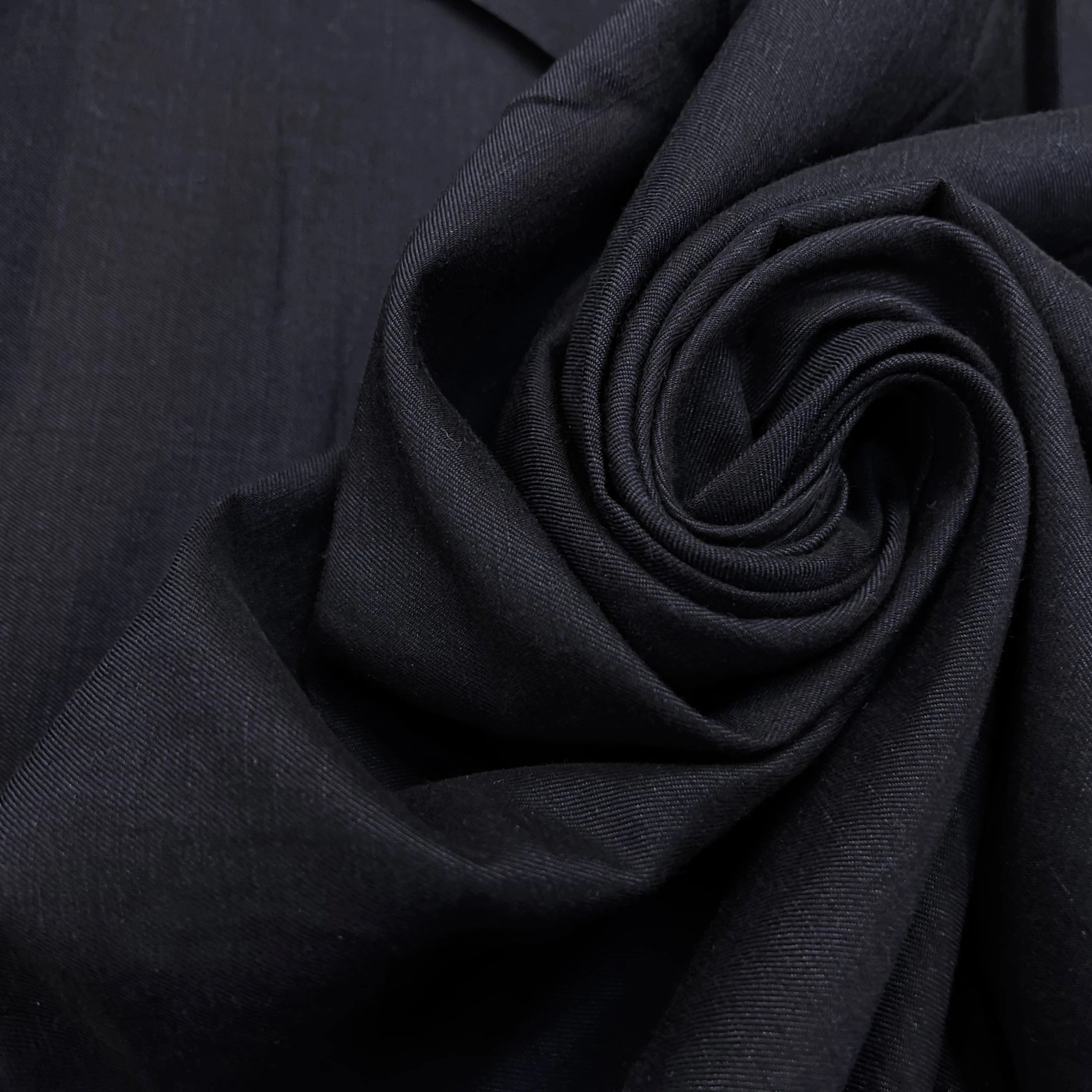 DRAPERIE COTON LIN BLEU MARINE SUPERBE - My Little Coupon