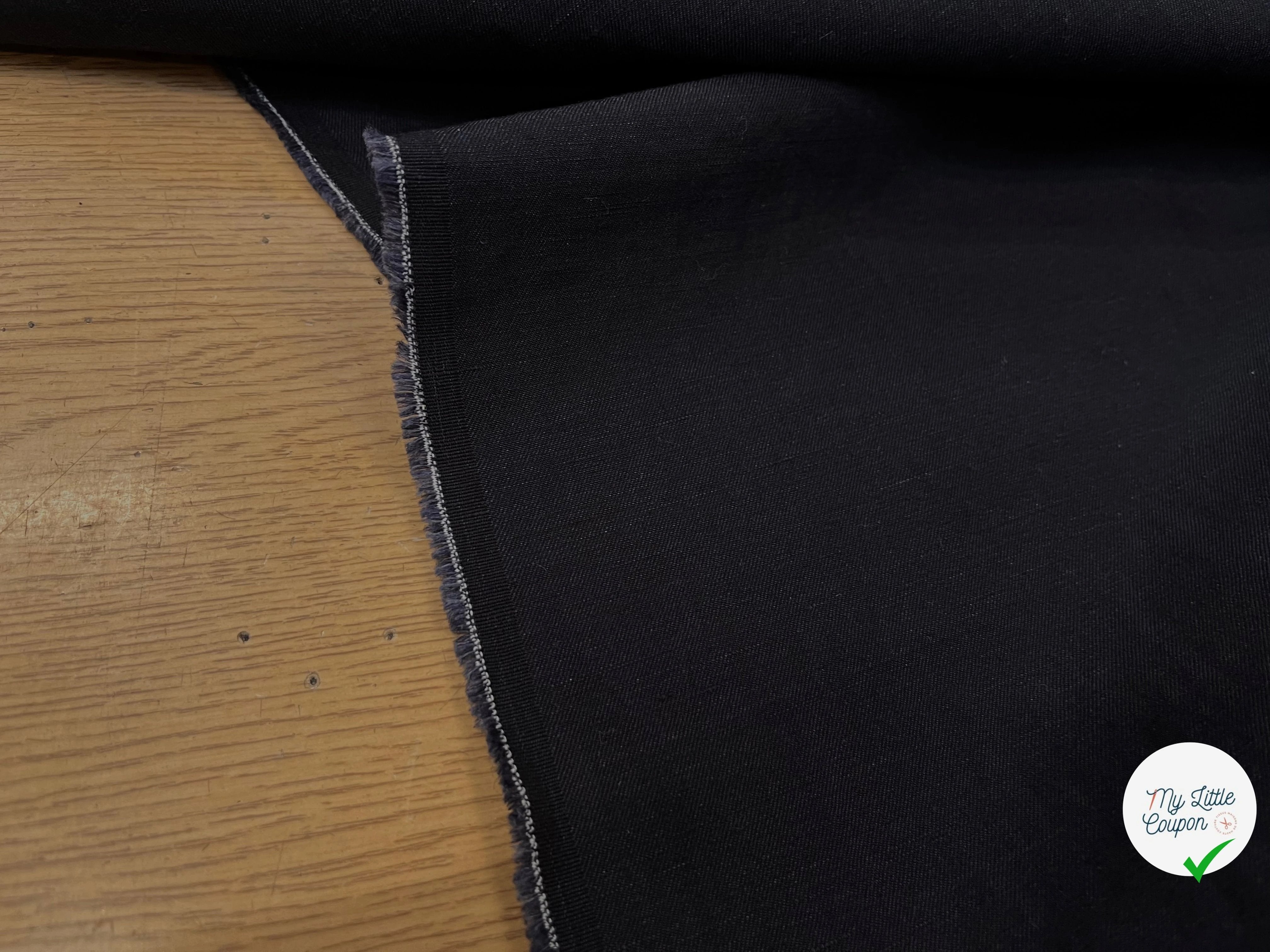 DRAPERIE COTON LIN BLEU MARINE SUPERBE - My Little Coupon