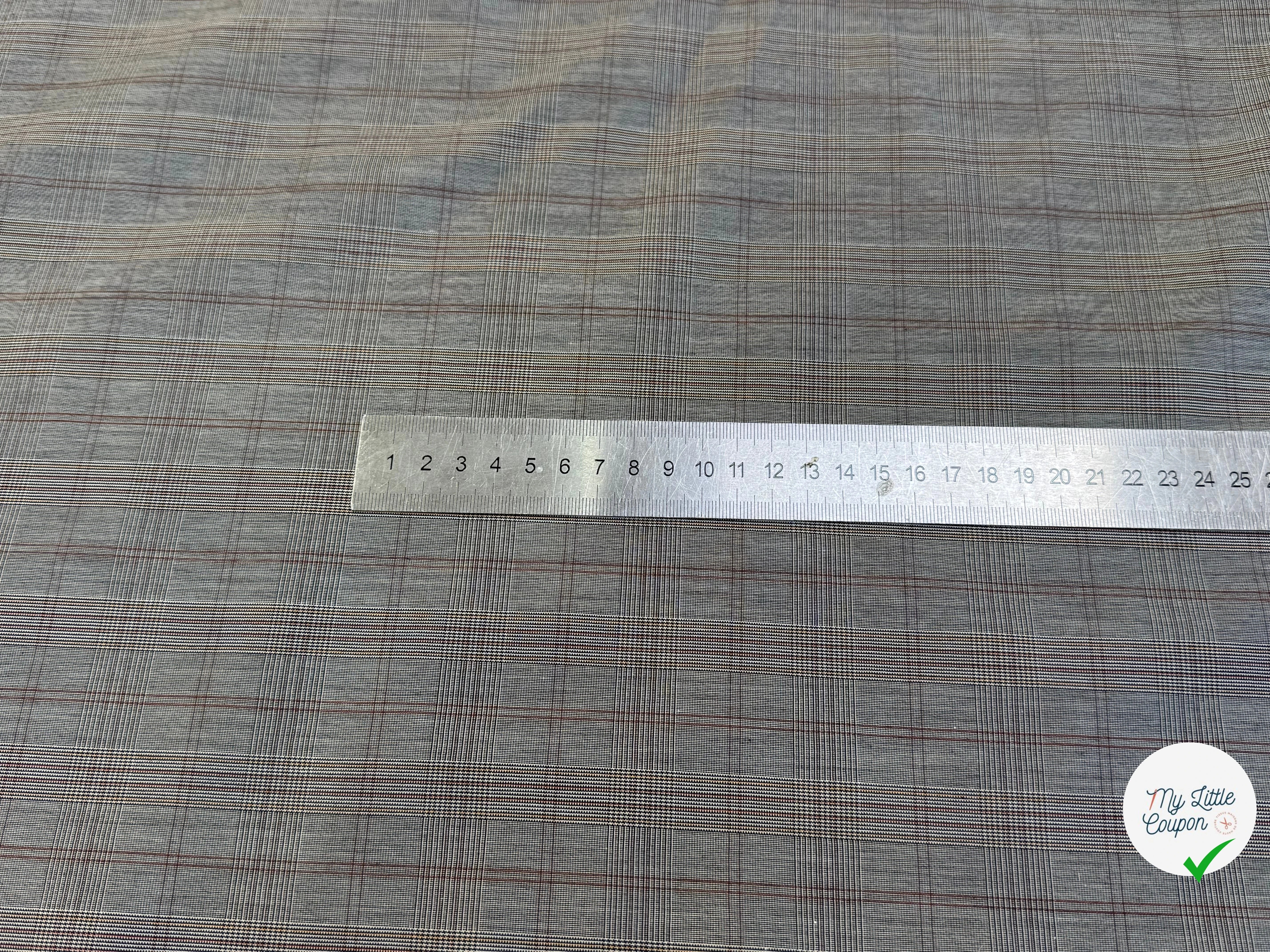 DRAPERIE COTON PRINCE DE GALLE GRIS - My Little Coupon