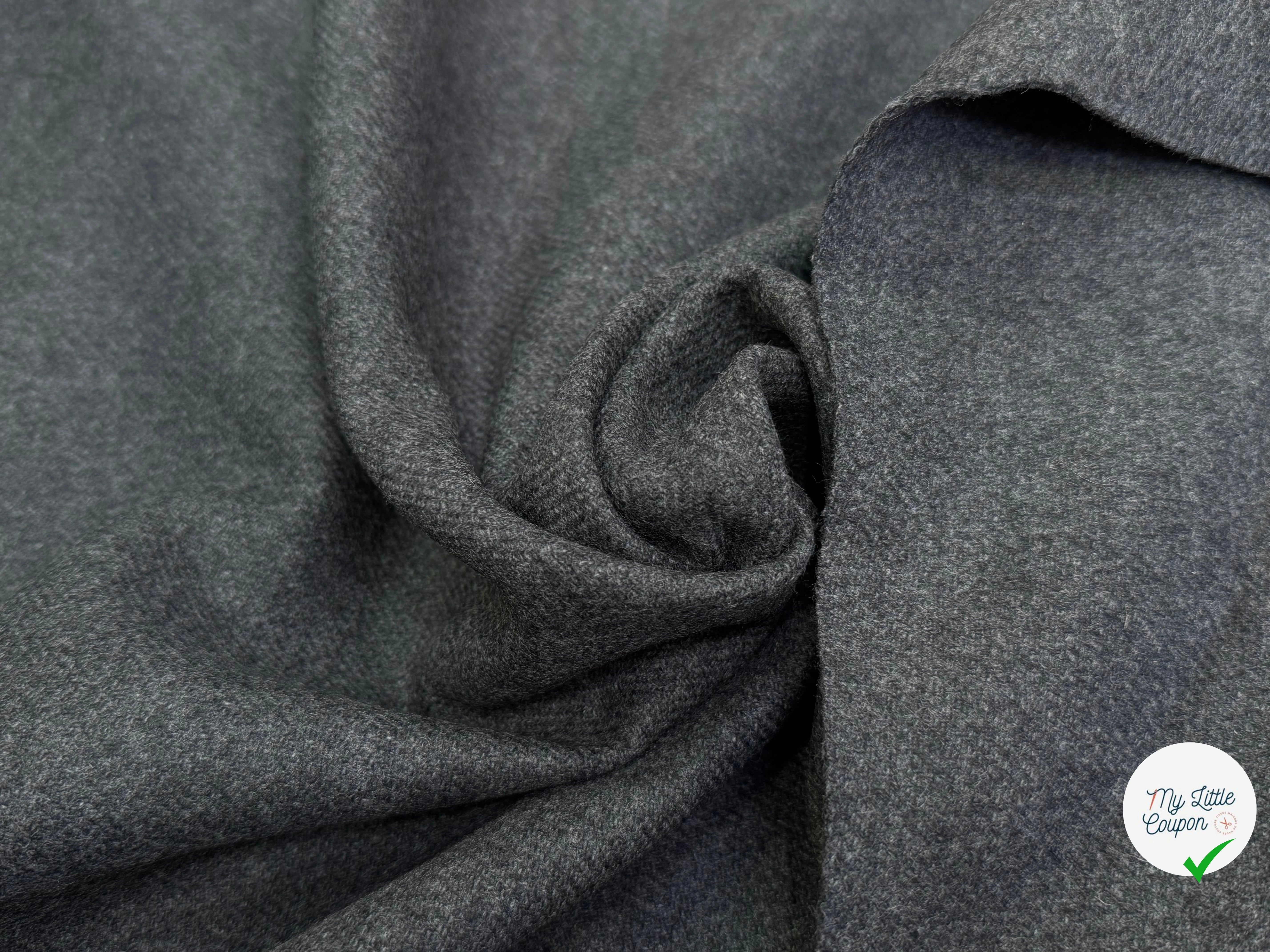 DRAPERIE DE LAINE BELLE TENUE GRIS CHINÉ FONCÉ - My Little Coupon