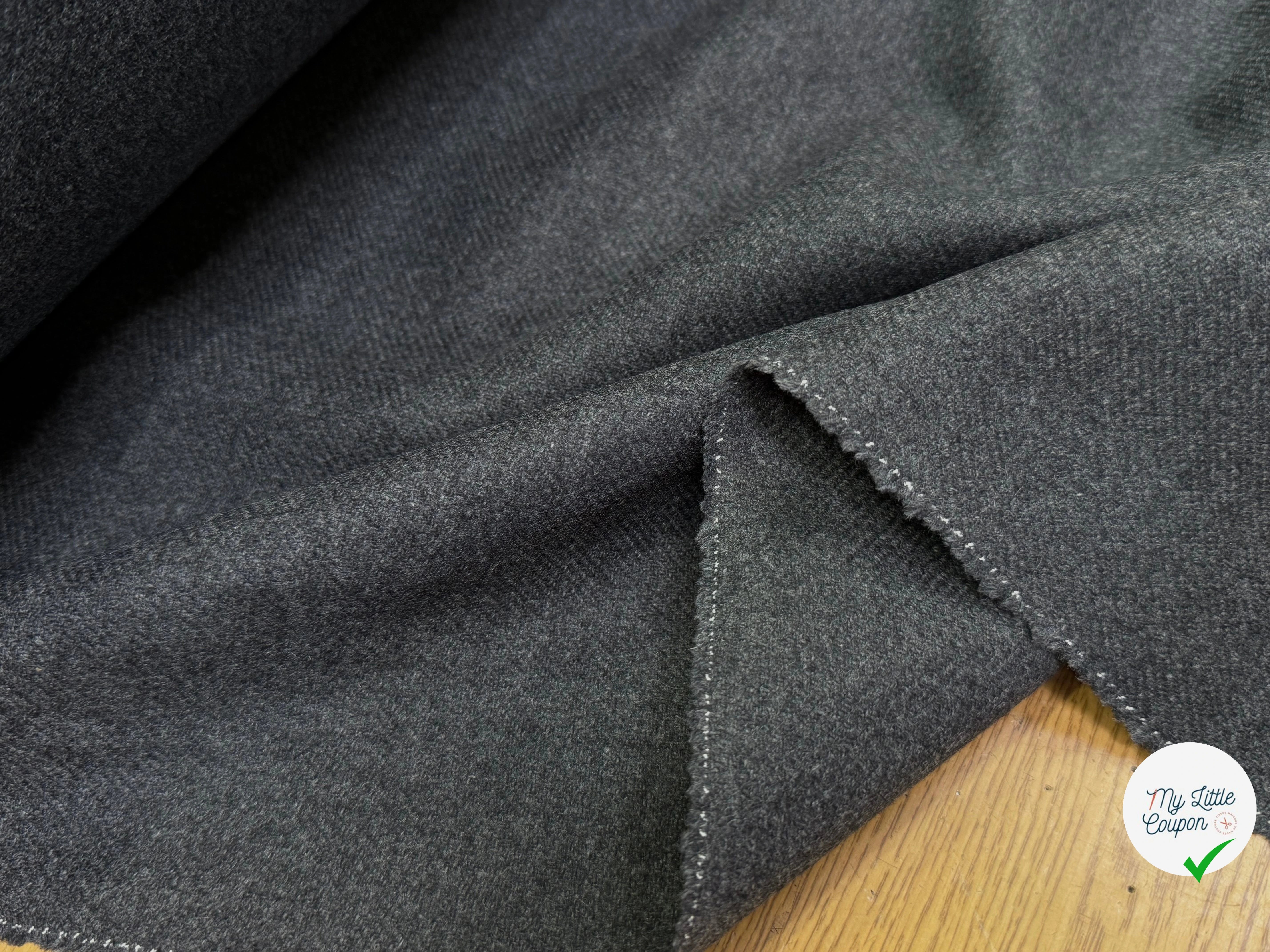 DRAPERIE DE LAINE BELLE TENUE GRIS CHINÉ FONCÉ - My Little Coupon