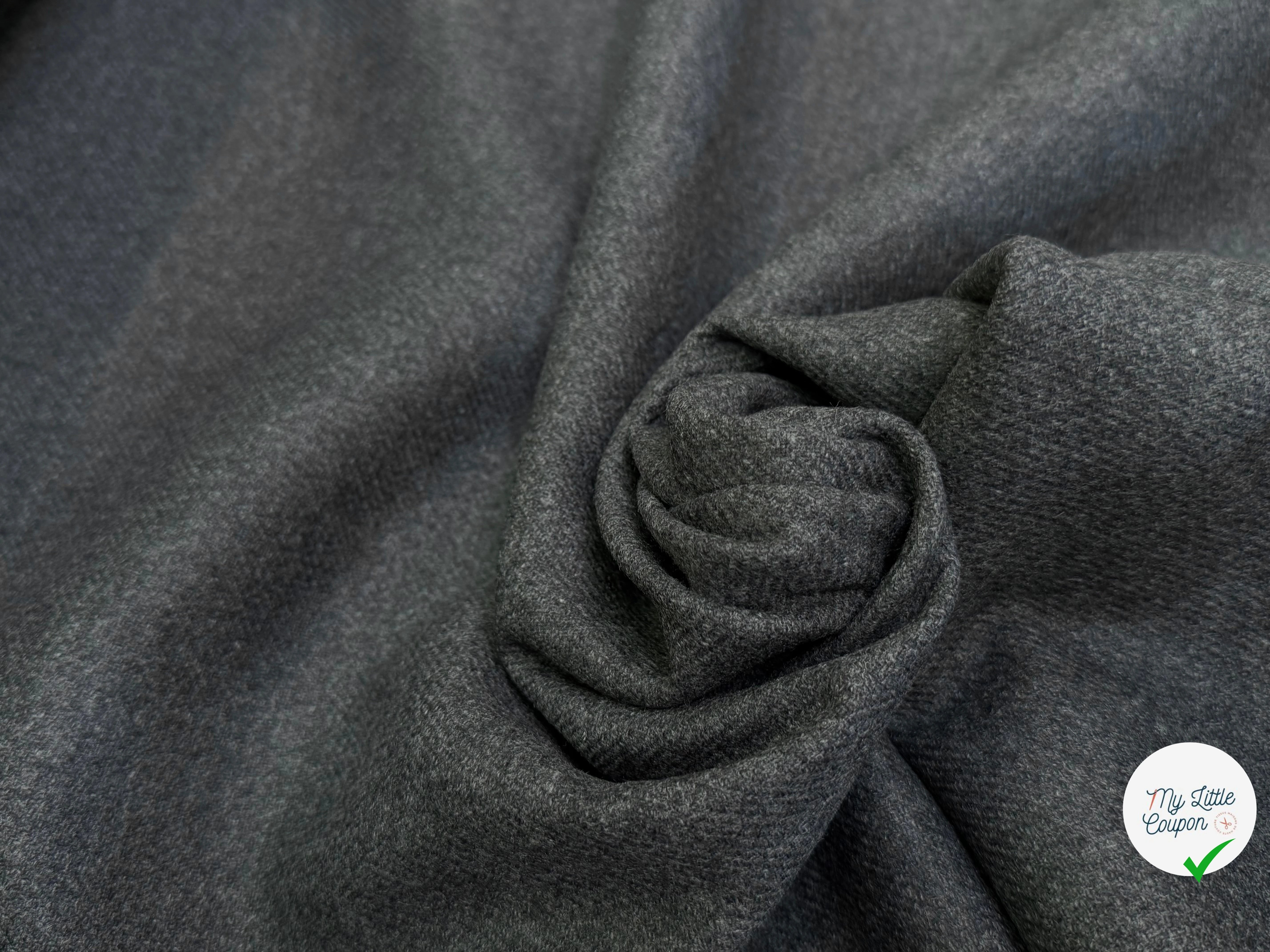 DRAPERIE DE LAINE BELLE TENUE GRIS CHINÉ FONCÉ - My Little Coupon