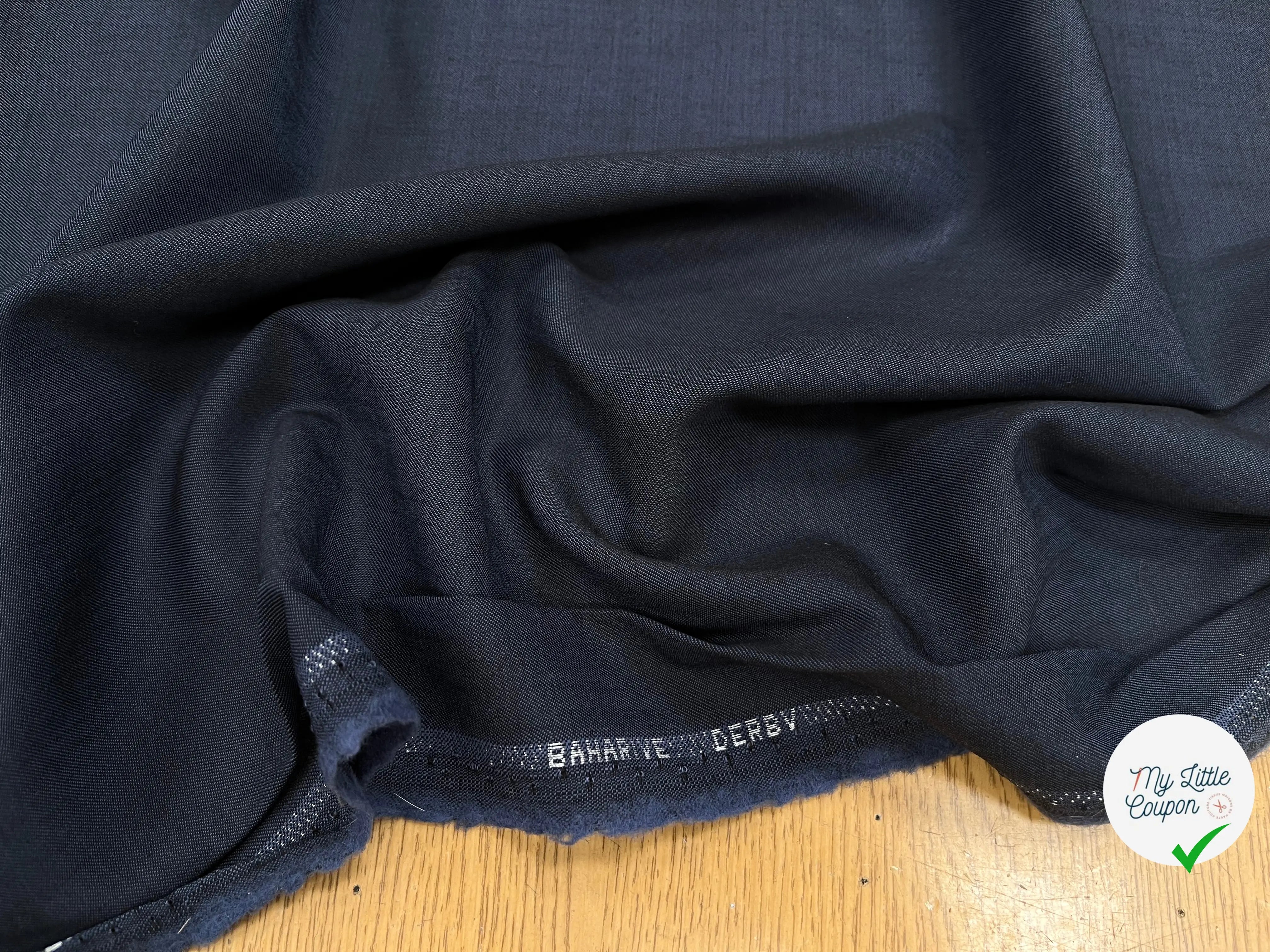 DRAPERIE DE LAINE BLEU GRIS STRETCH DEPERLANTE - My Little Coupon