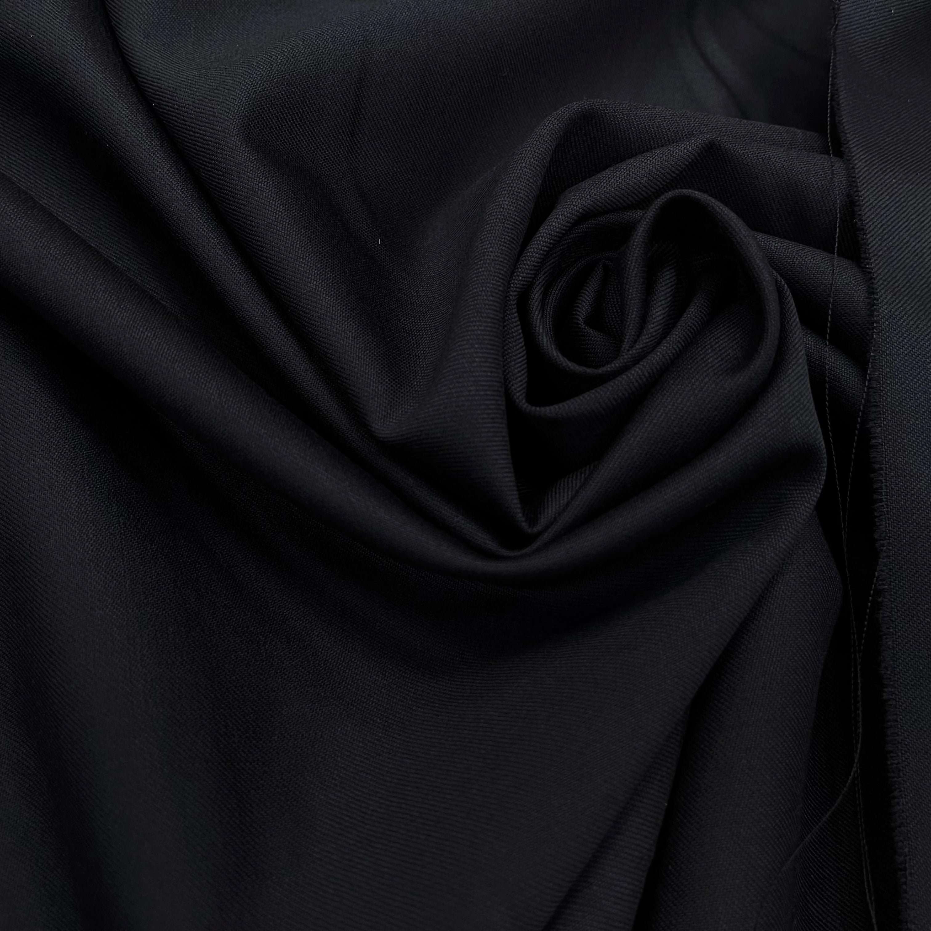 DRAPERIE DE LAINE BLEU MARINE DEPERLANTE FILS MULTICOLORES SUR LES LISIÈRES - My Little Coupon