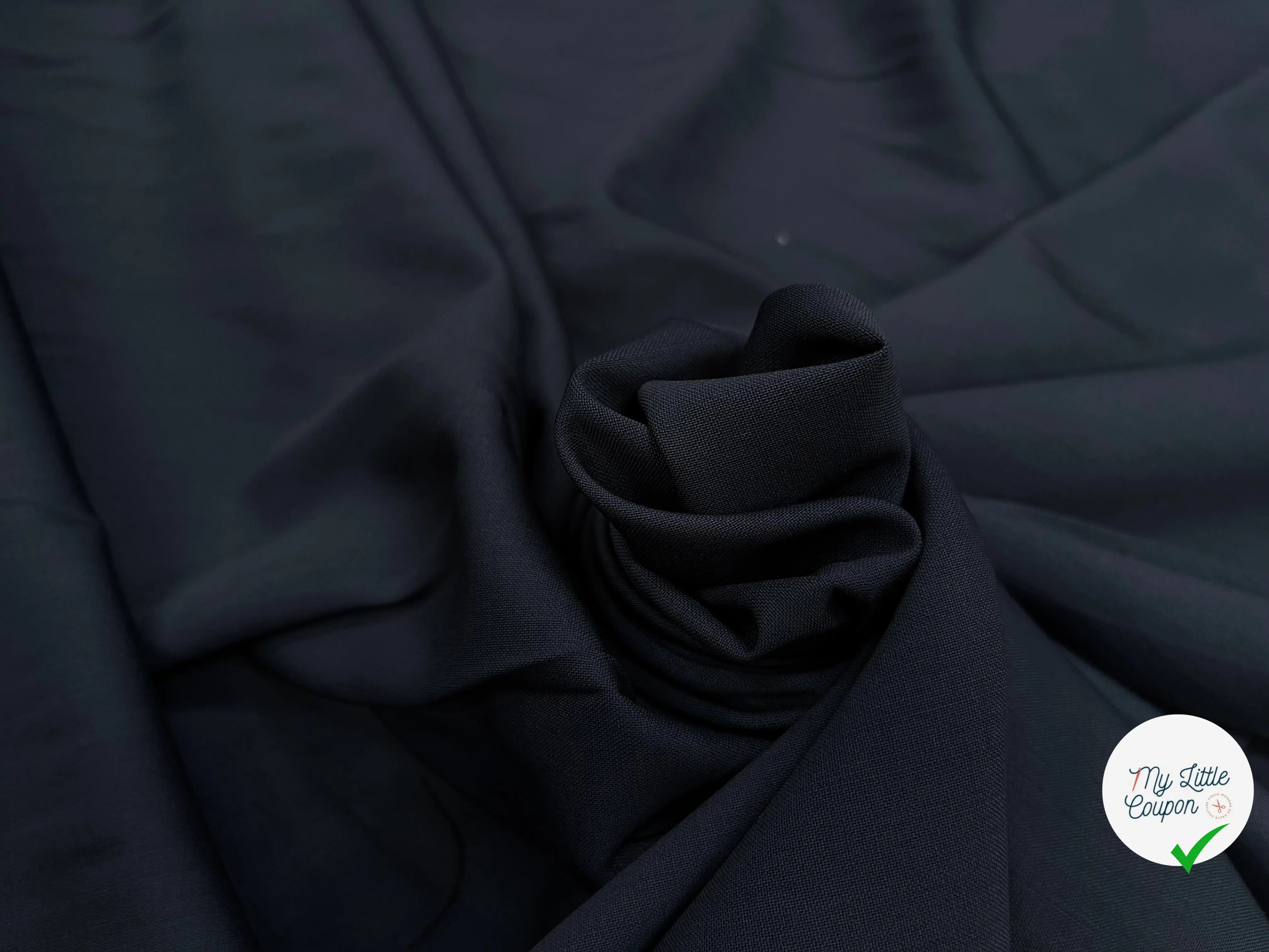 DRAPERIE DE LAINE BLEU MARINE DEPERLANTE - My Little Coupon