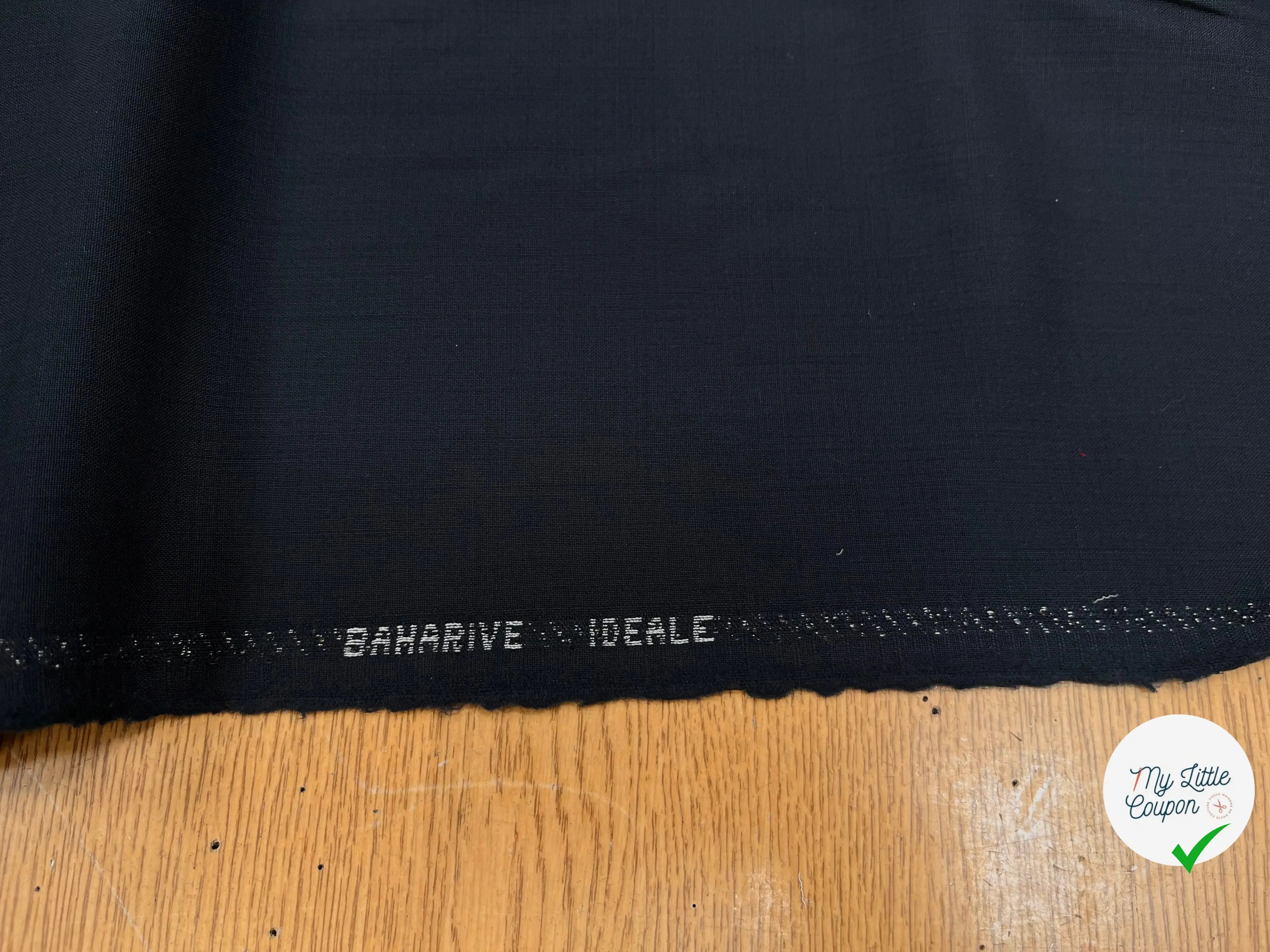 DRAPERIE DE LAINE BLEU MARINE DEPERLANTE - My Little Coupon