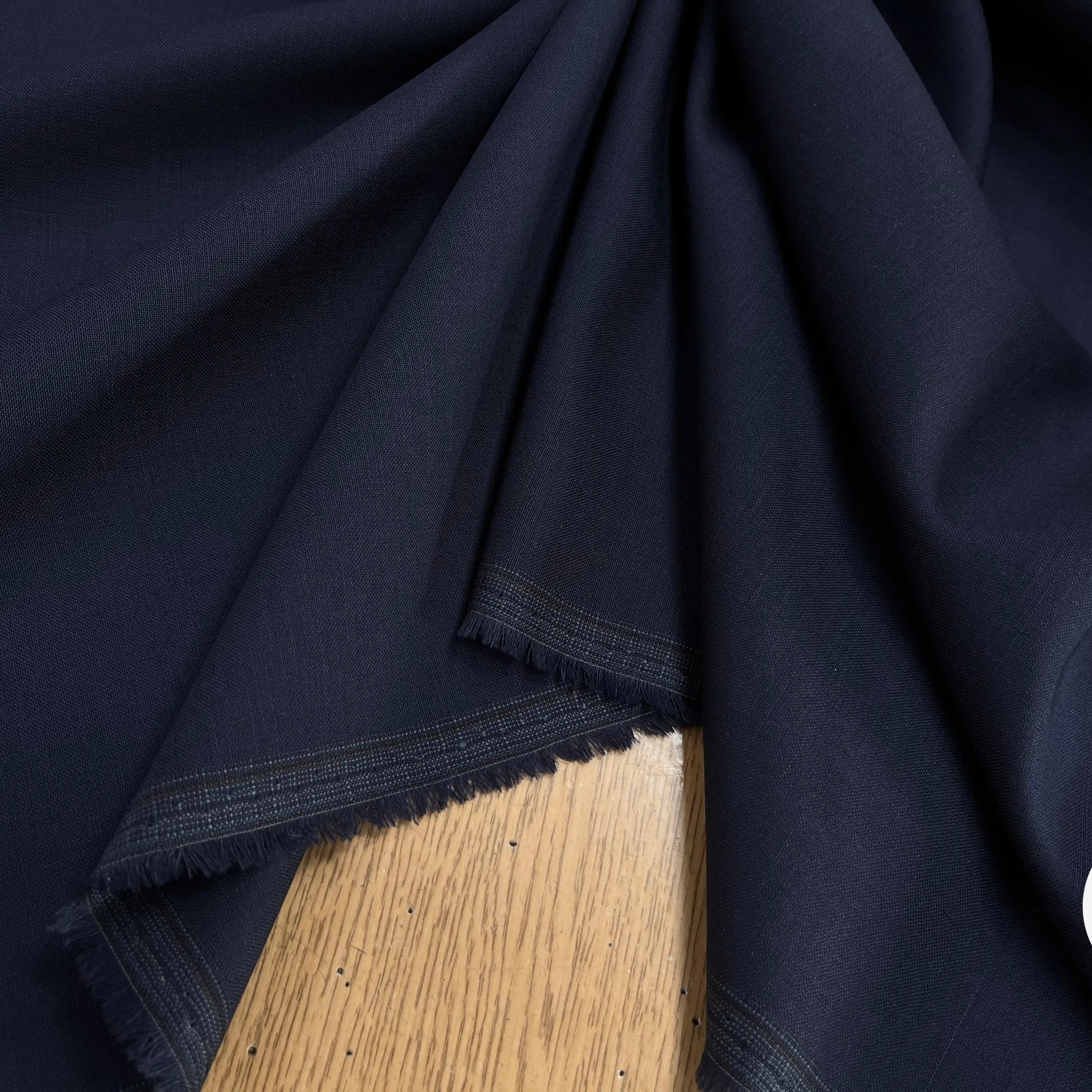 DRAPERIE DE LAINE BLEU MARINE EFFET LIN - My Little Coupon